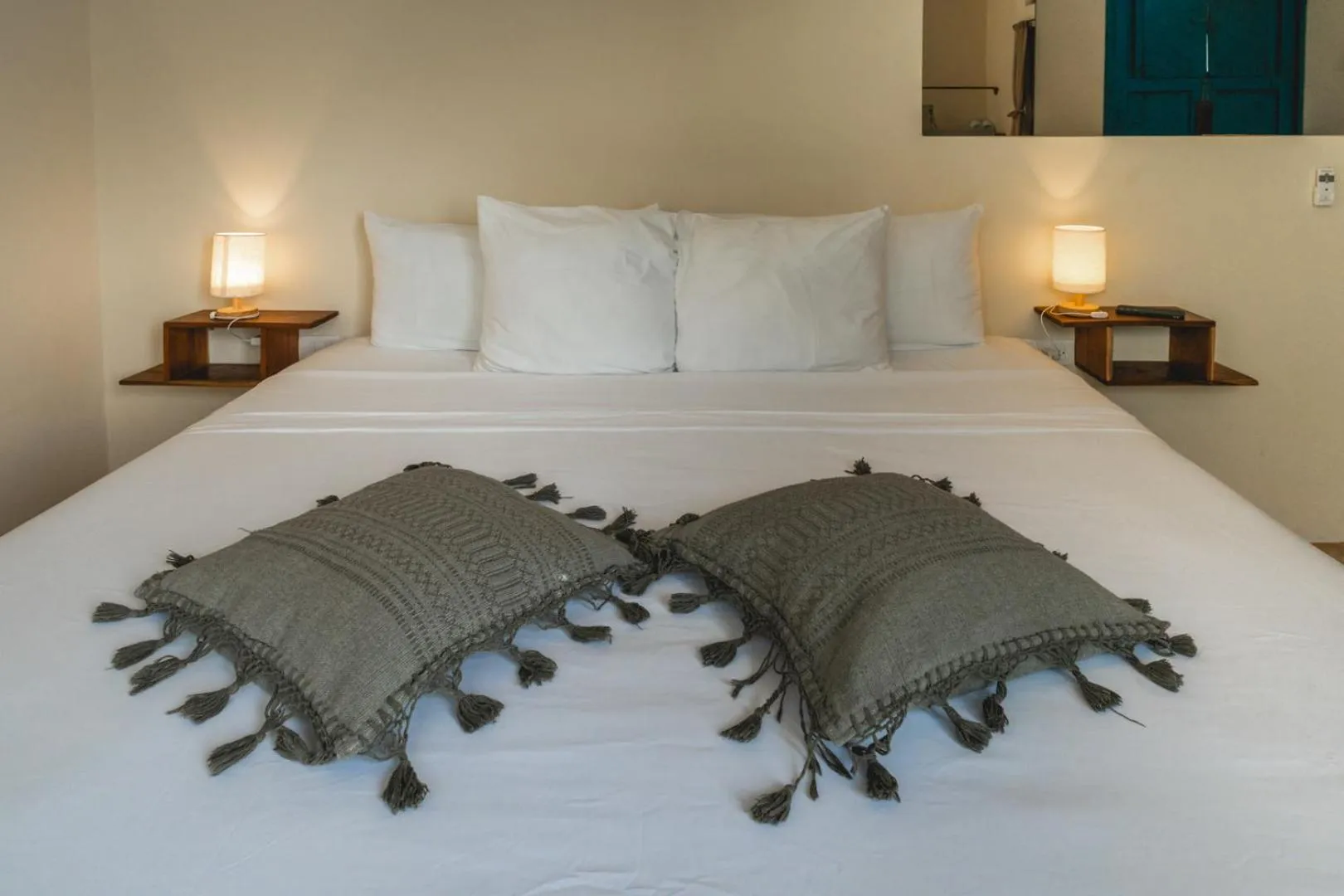 Bed in Casa Mia El Cuyo Eco Beach Boutique Hotel