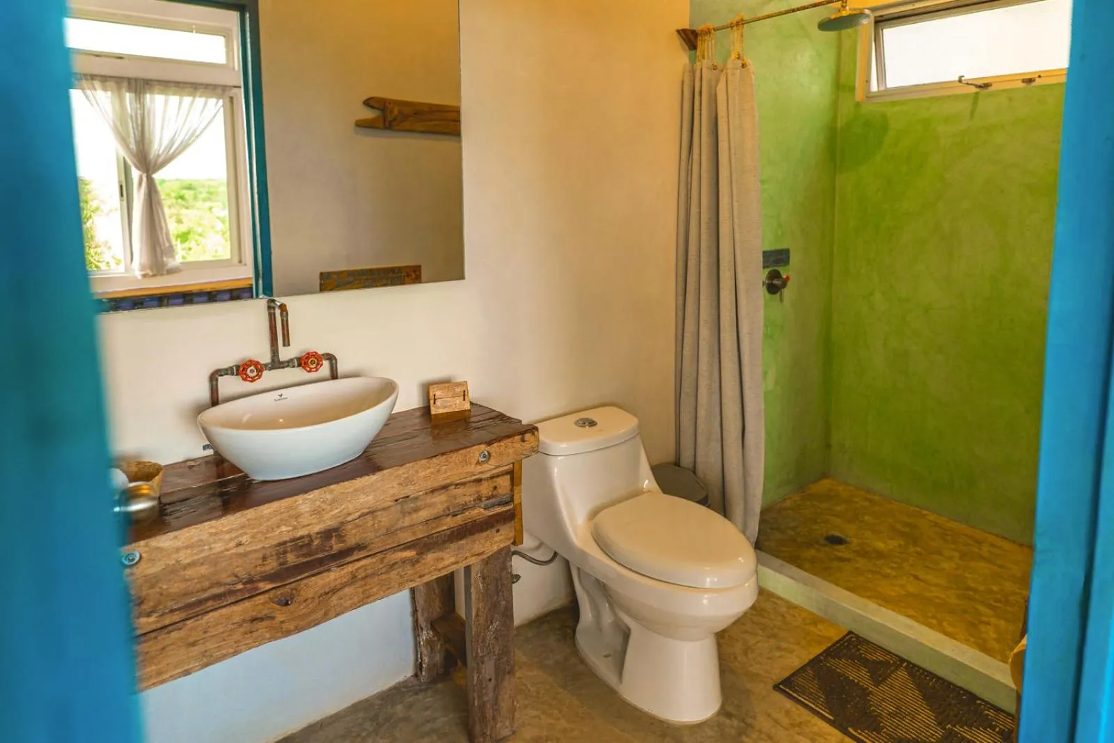 Shower in Casa Mia El Cuyo Eco Beach Boutique Hotel