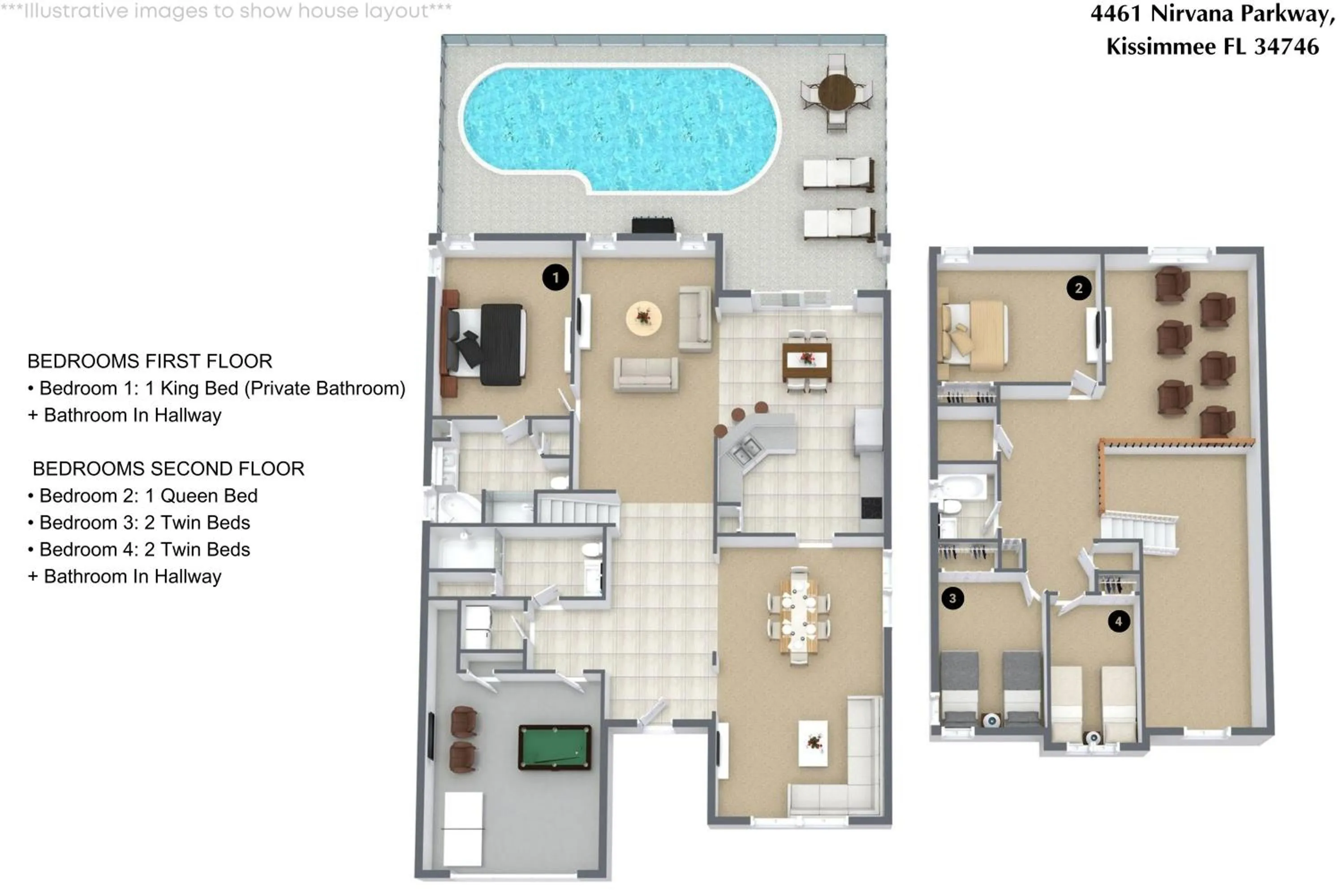 Property building in 4 Bedrooms 3 Bathrooms Veranda Palms 4461 Np