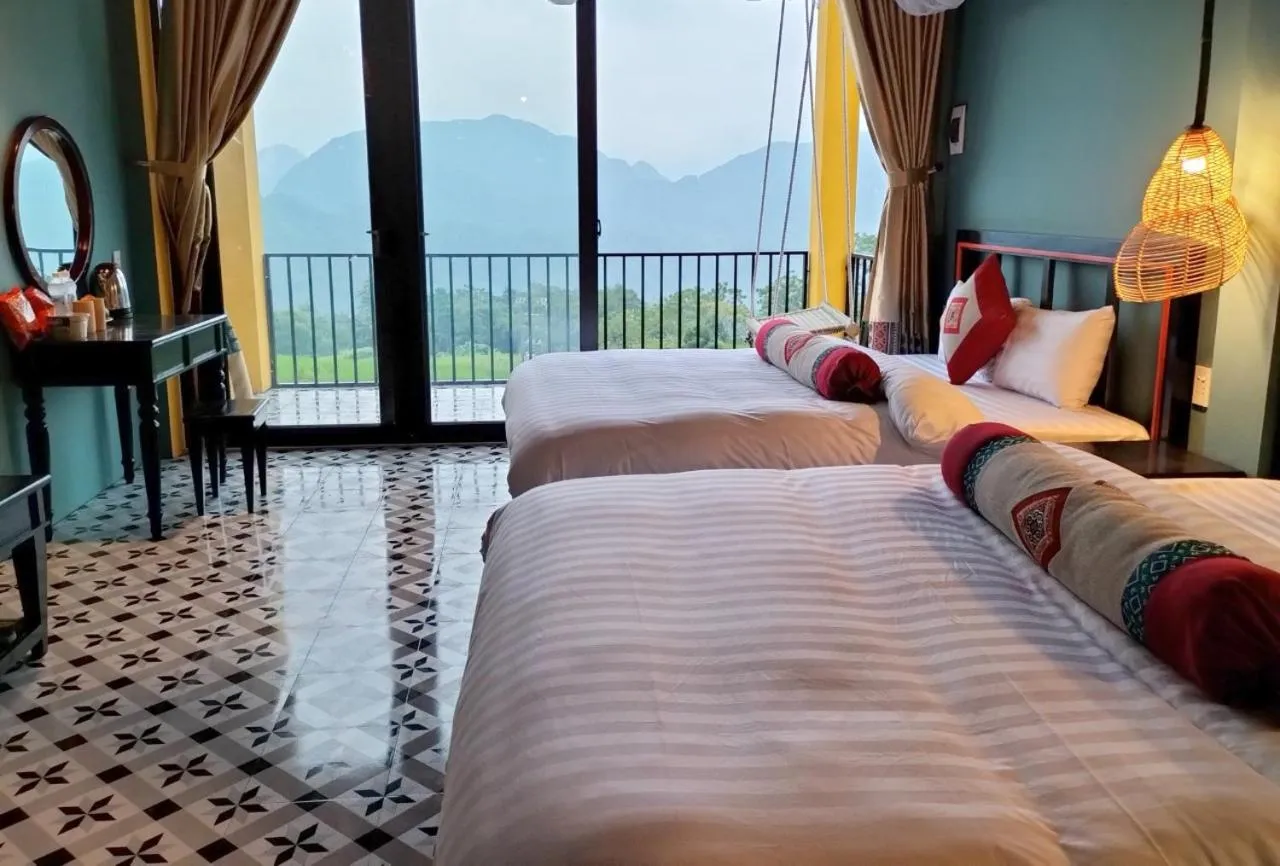 Bed in Pu Luong May Home & Cafe