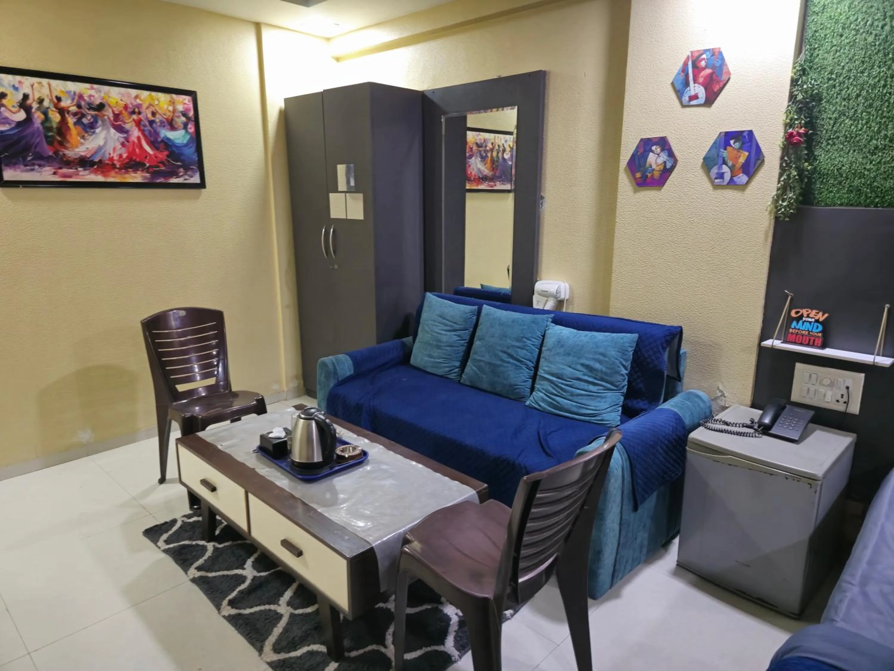 Seating area in Hotel Mari Aai Residency