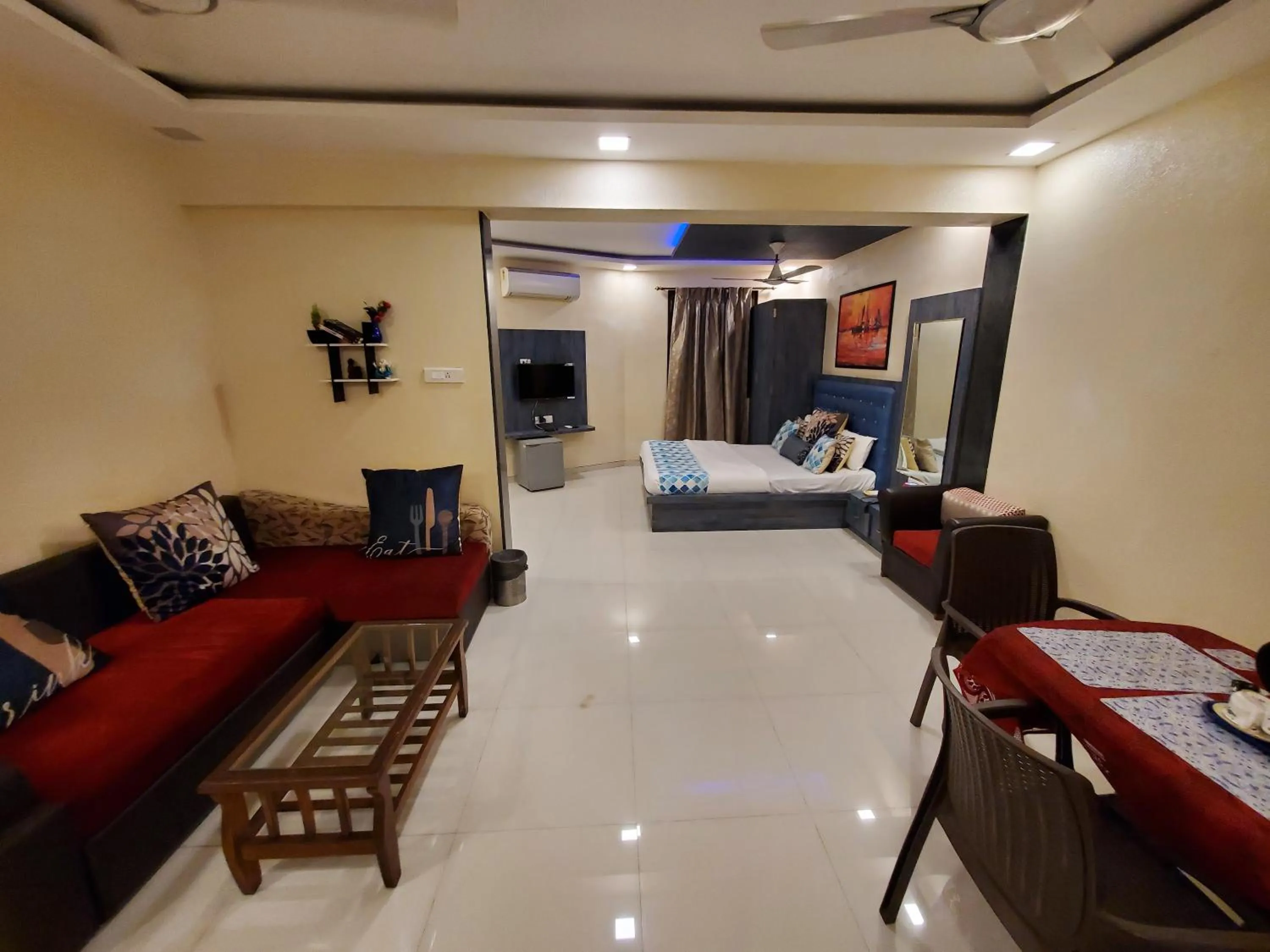 Living room, Bed in Hotel Mari Aai Residency