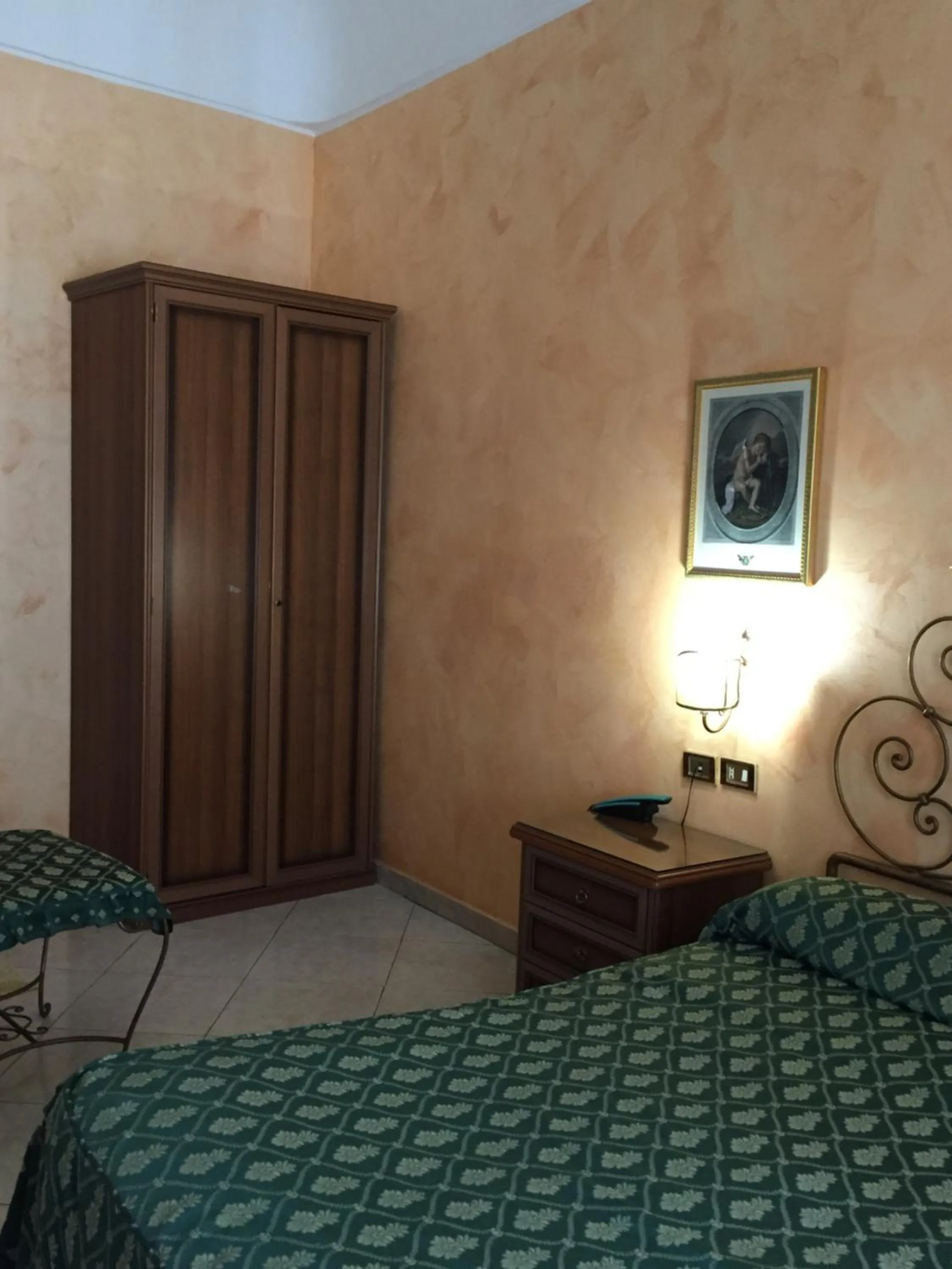 Decorative detail, Bed in Hotel Centrale Europa