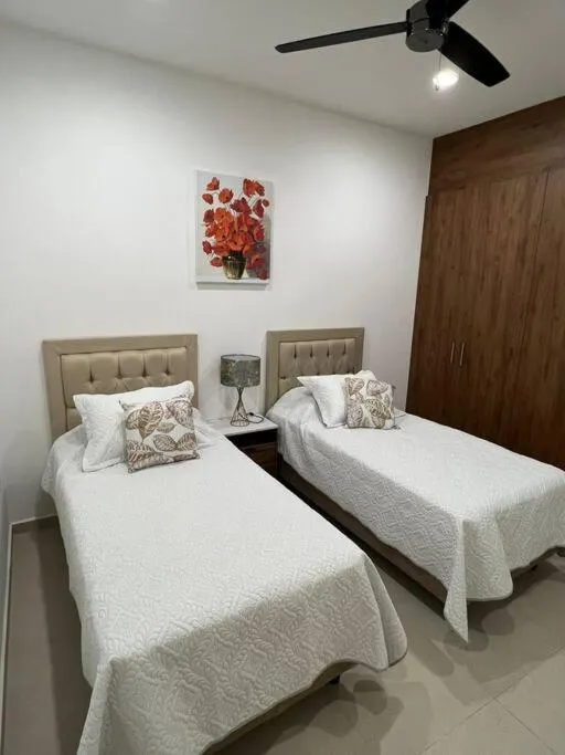 Bed in New & beautiful apartment GF with private pool