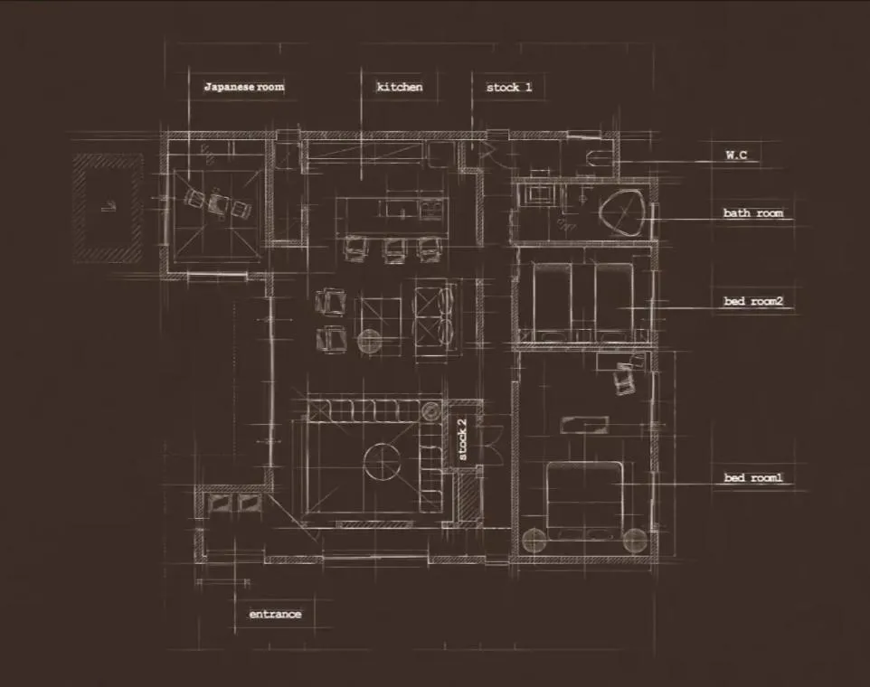 Floor plan in deigo ISHIGAKI ｜沖縄石垣島の一棟貸し別荘［泥娯］