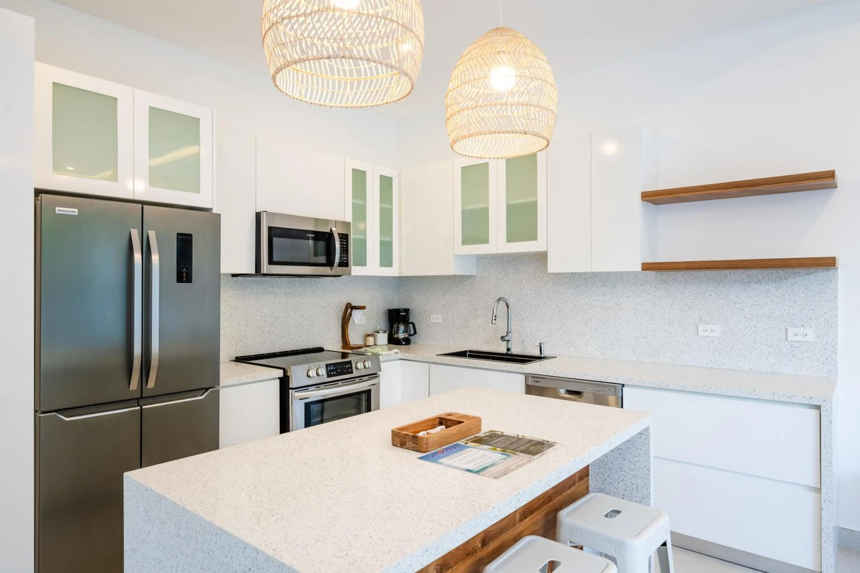 kitchen in mVillas Luxury Villas with Beach Club Access & Sauna