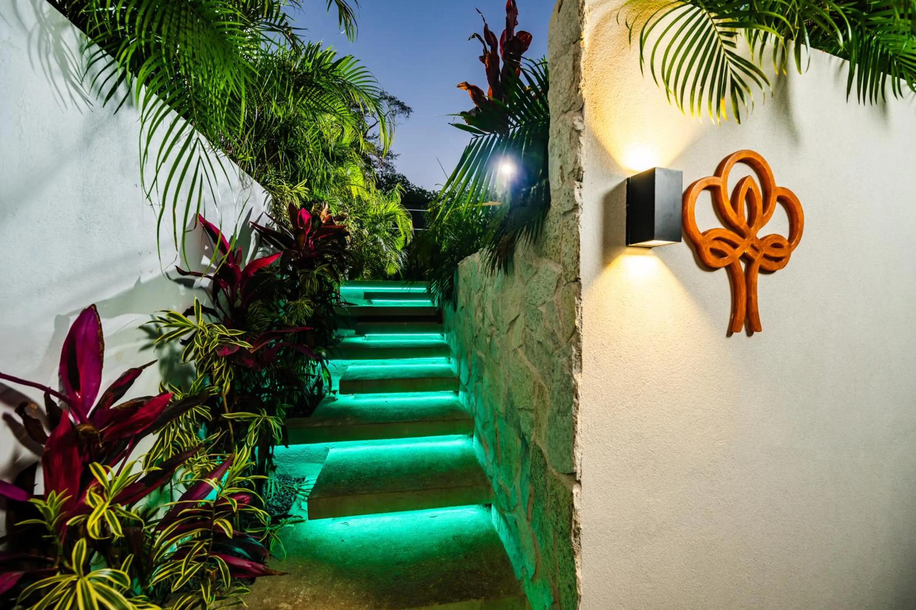 Garden in mVillas Luxury Villas with Beach Club Access & Sauna