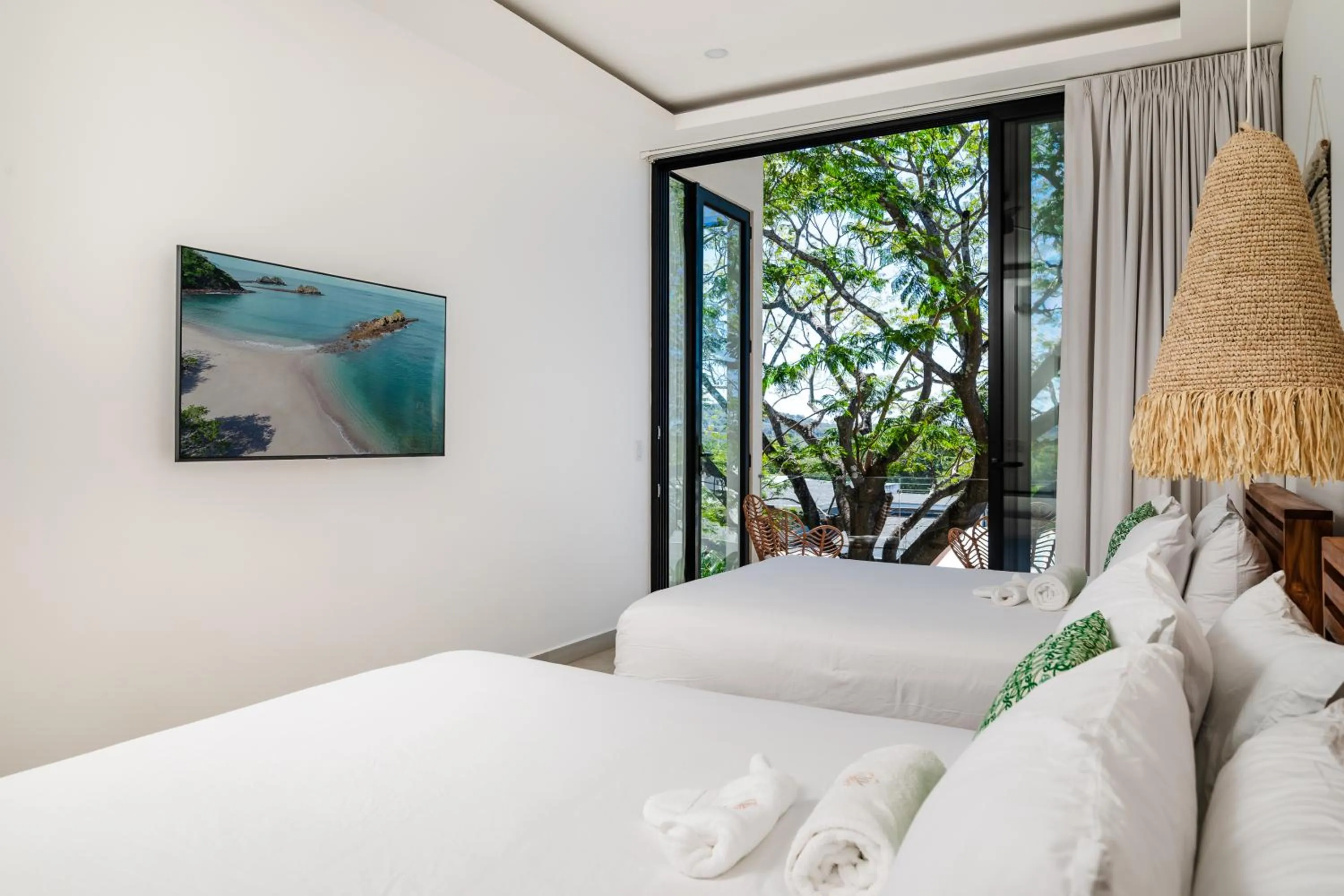 Bedroom, Bed in mVillas Luxury Villas with Beach Club Access & Sauna