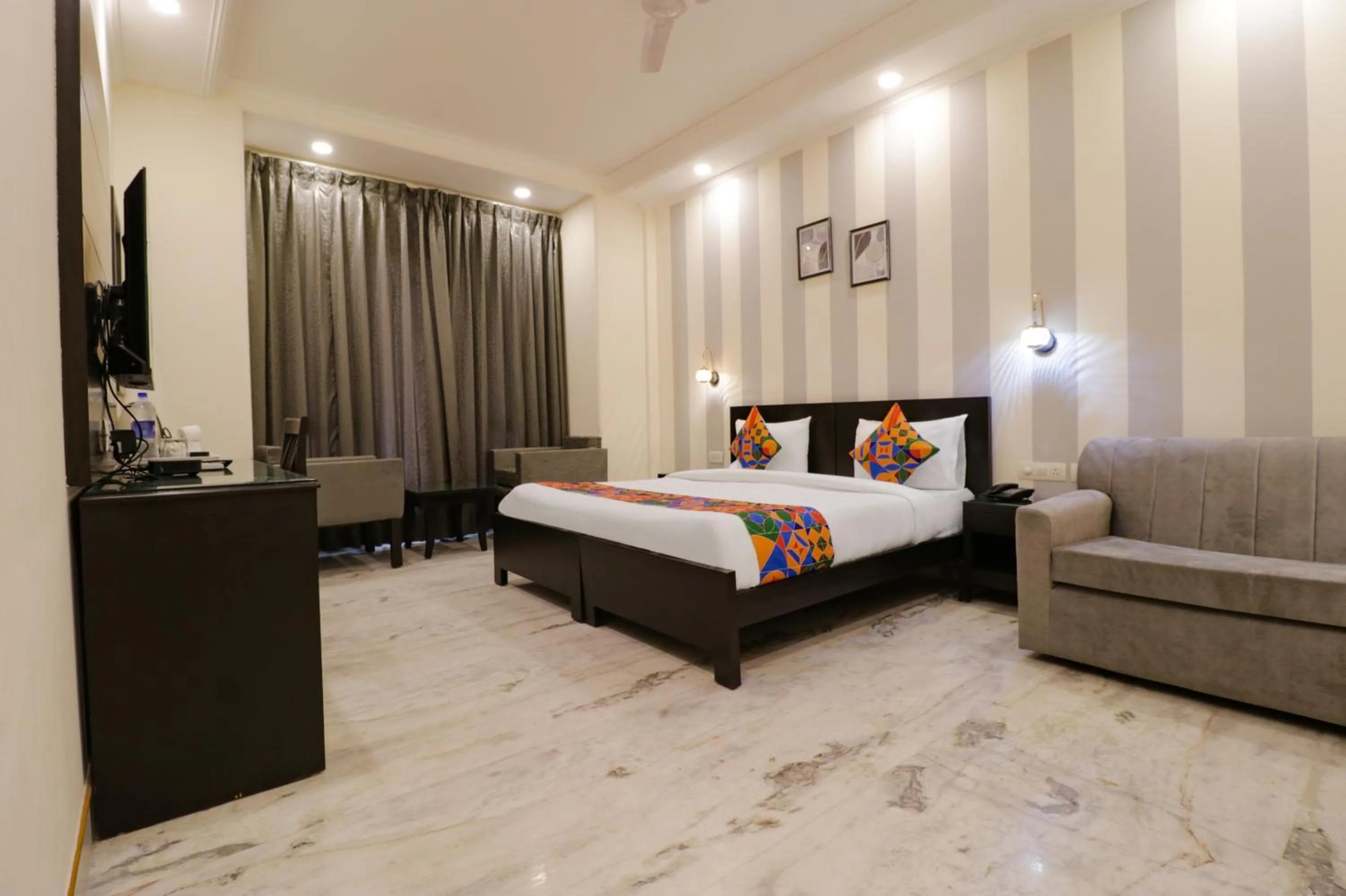 TV and multimedia, Bed in FabHotel RR Residency - DLF Cyber City, Gurugram
