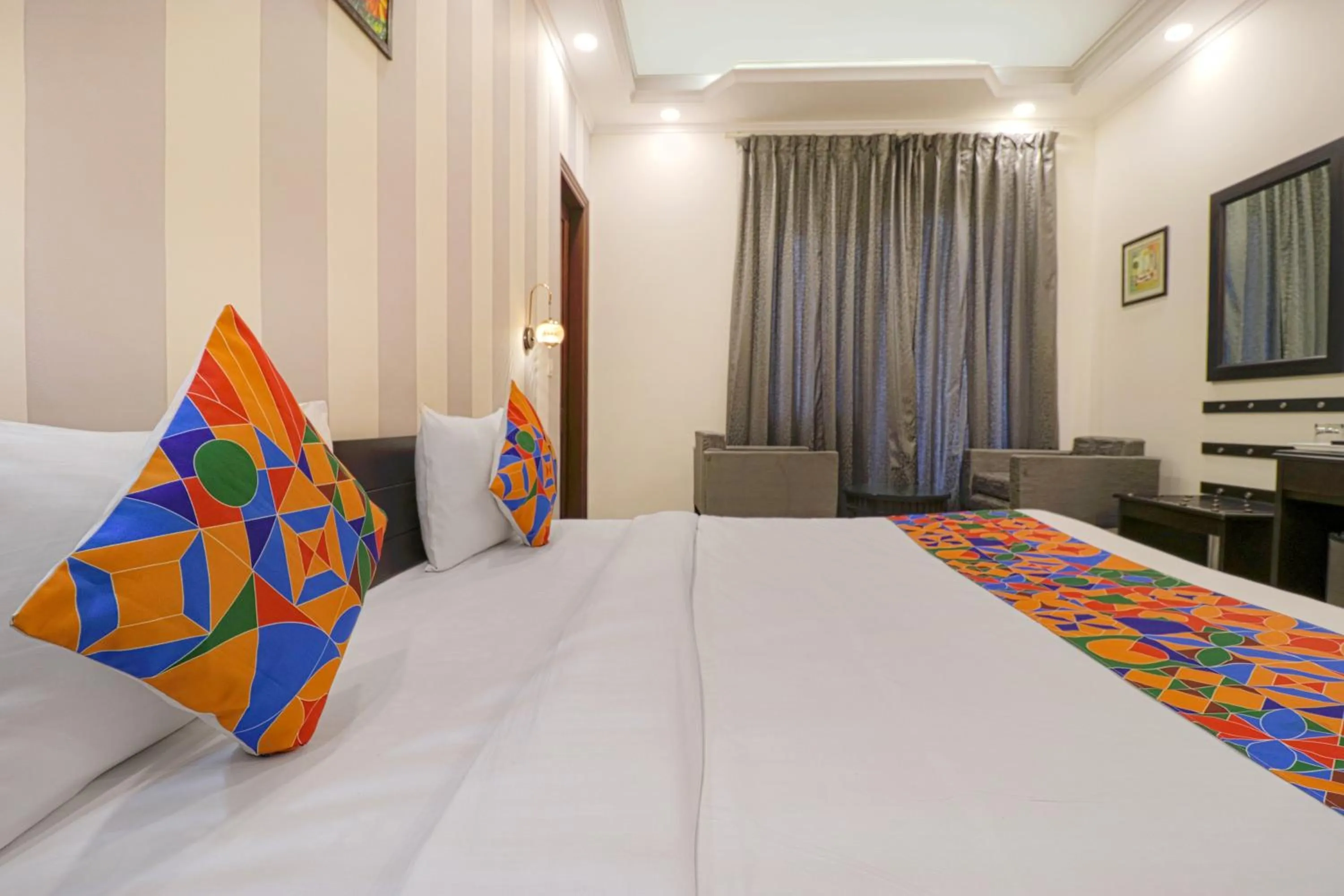 Photo of the whole room, Bed in FabHotel RR Residency - DLF Cyber City, Gurugram