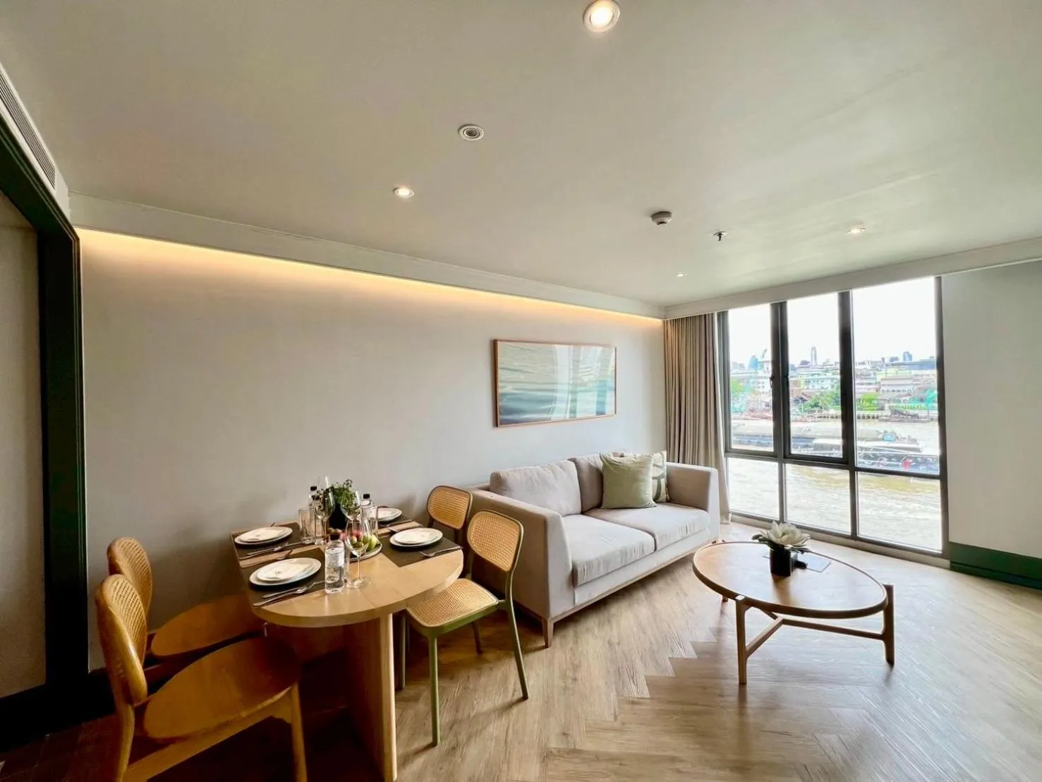 Living room in The Quarter Chaophraya by UHG