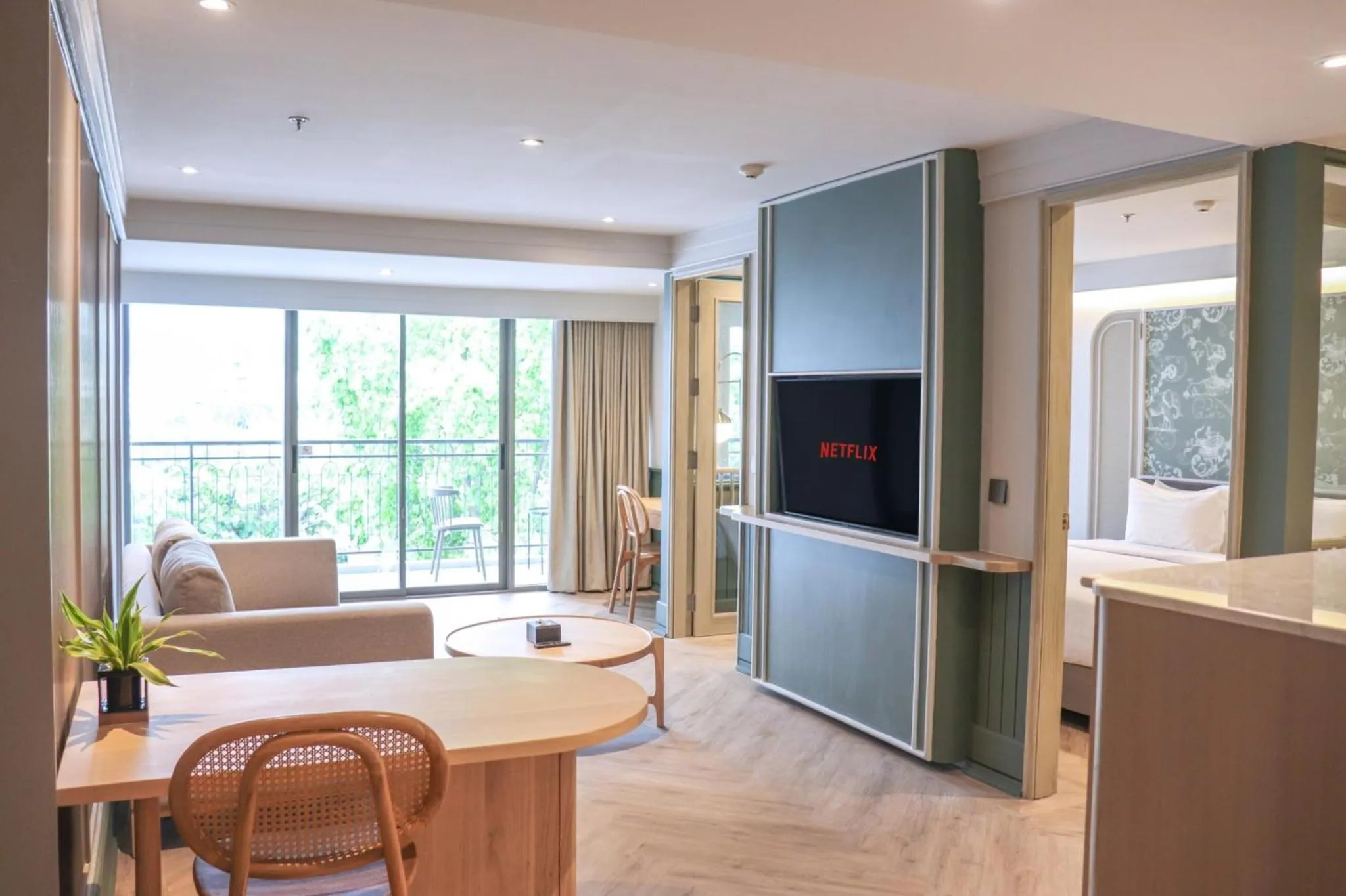 Living room in The Quarter Chaophraya by UHG