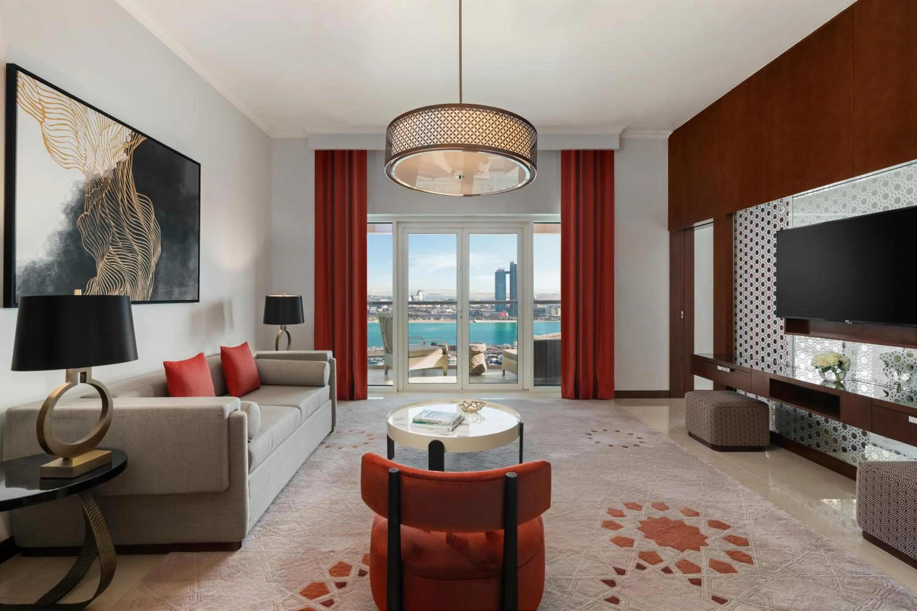 Living room in Rixos Marina Abu Dhabi