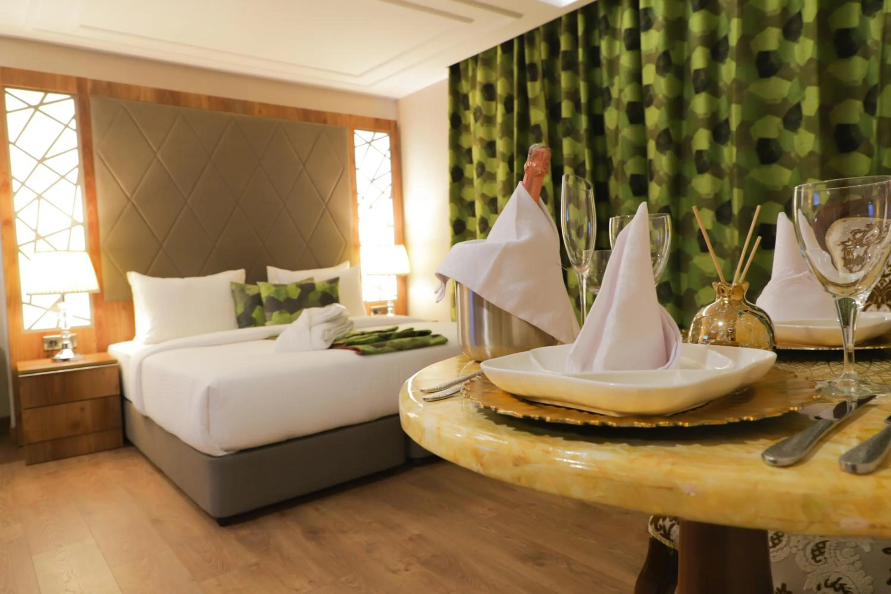 Bed in UNITED HOTEL INTERNATIONAL