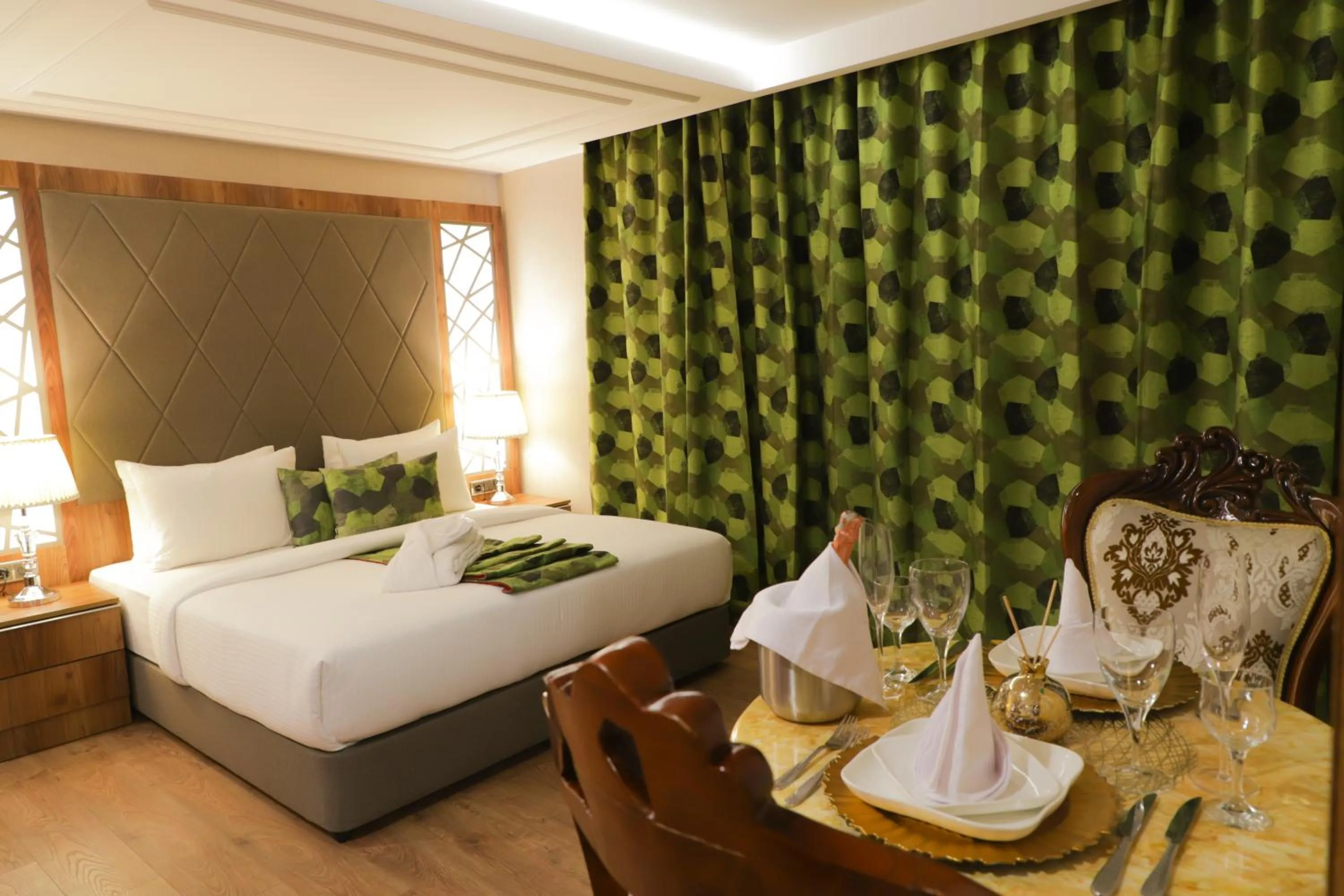 Bed in UNITED HOTEL INTERNATIONAL