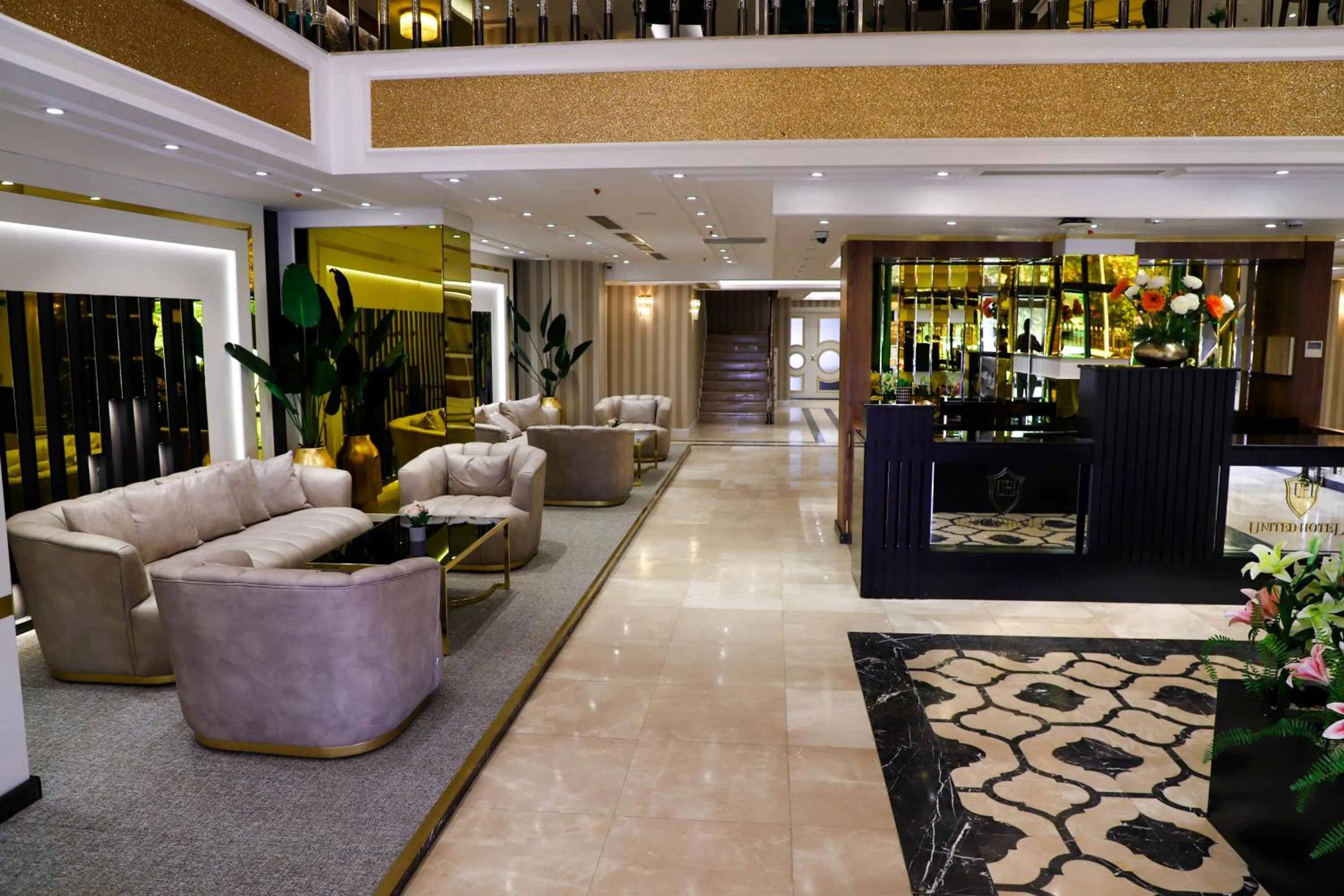 Lobby or reception in UNITED HOTEL INTERNATIONAL