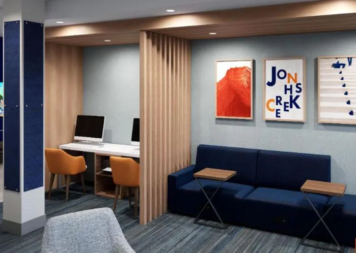 Seating area in Holiday Inn Express & Suites Hawaiian Gardens by IHG