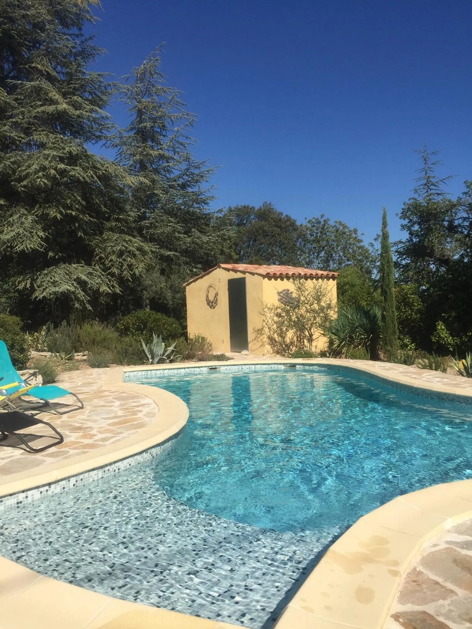 Pool view in Mas Du Cadranier