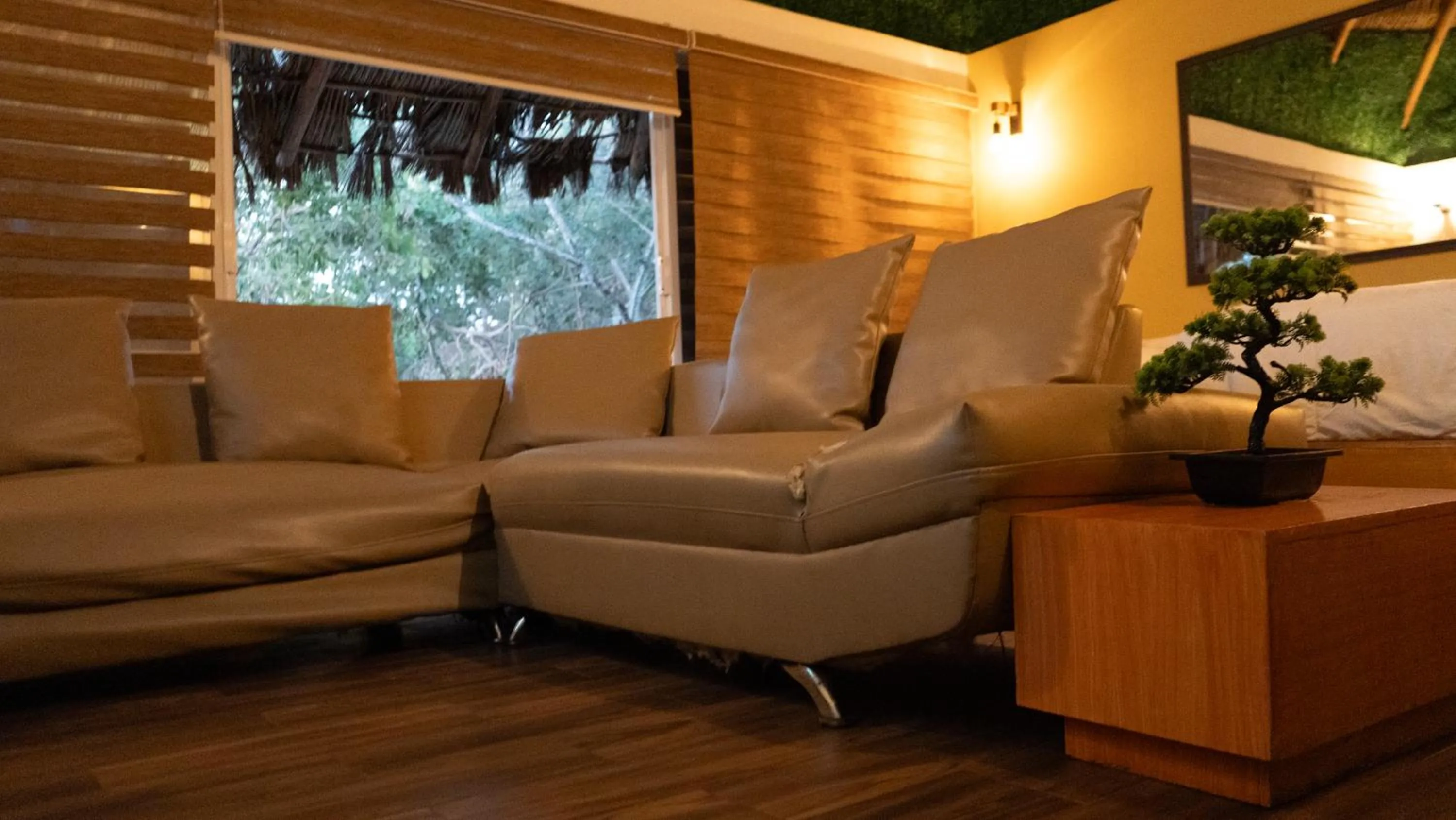 Living room in Palm Valley Cabins