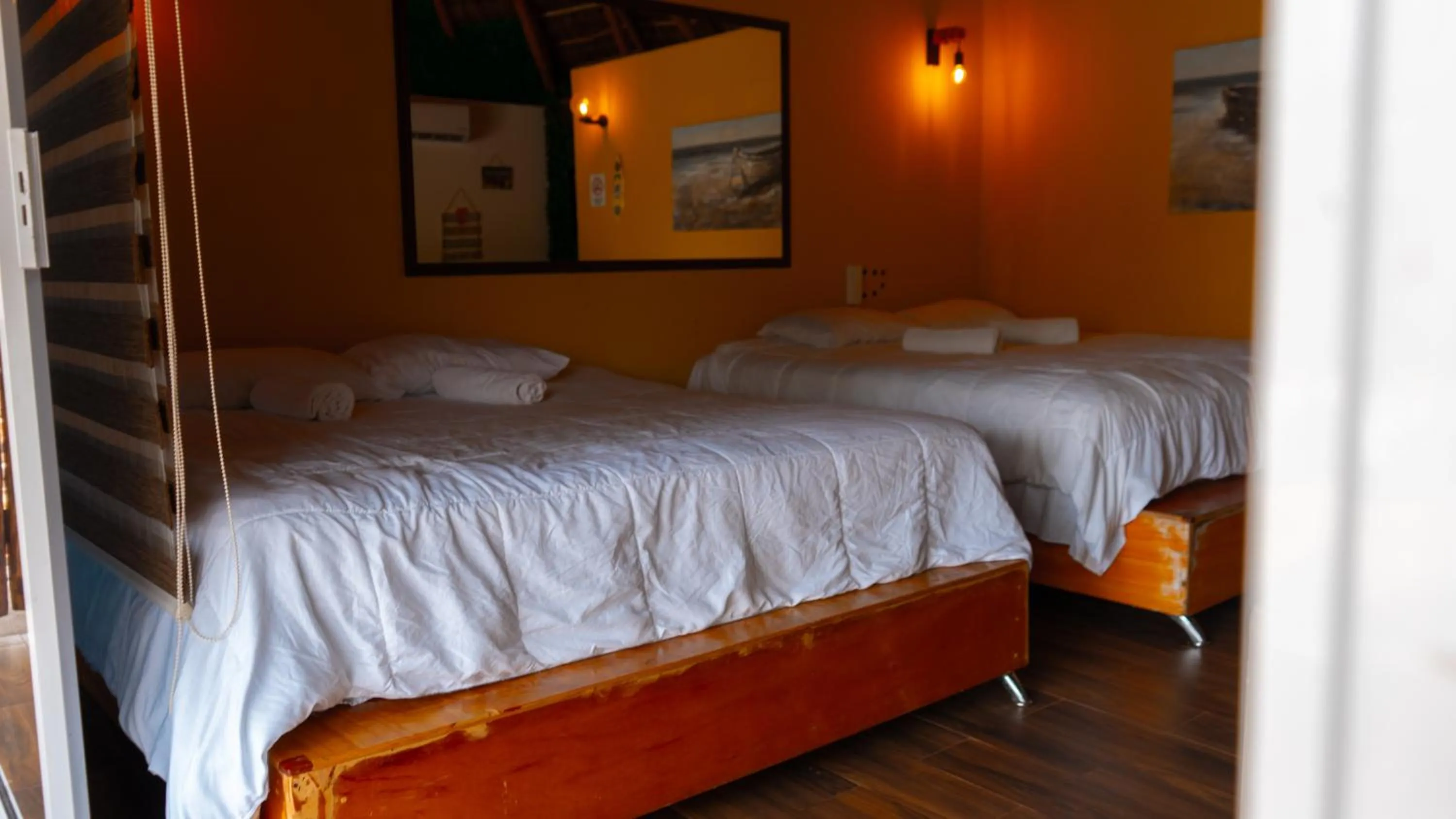 Bed in Palm Valley Cabins