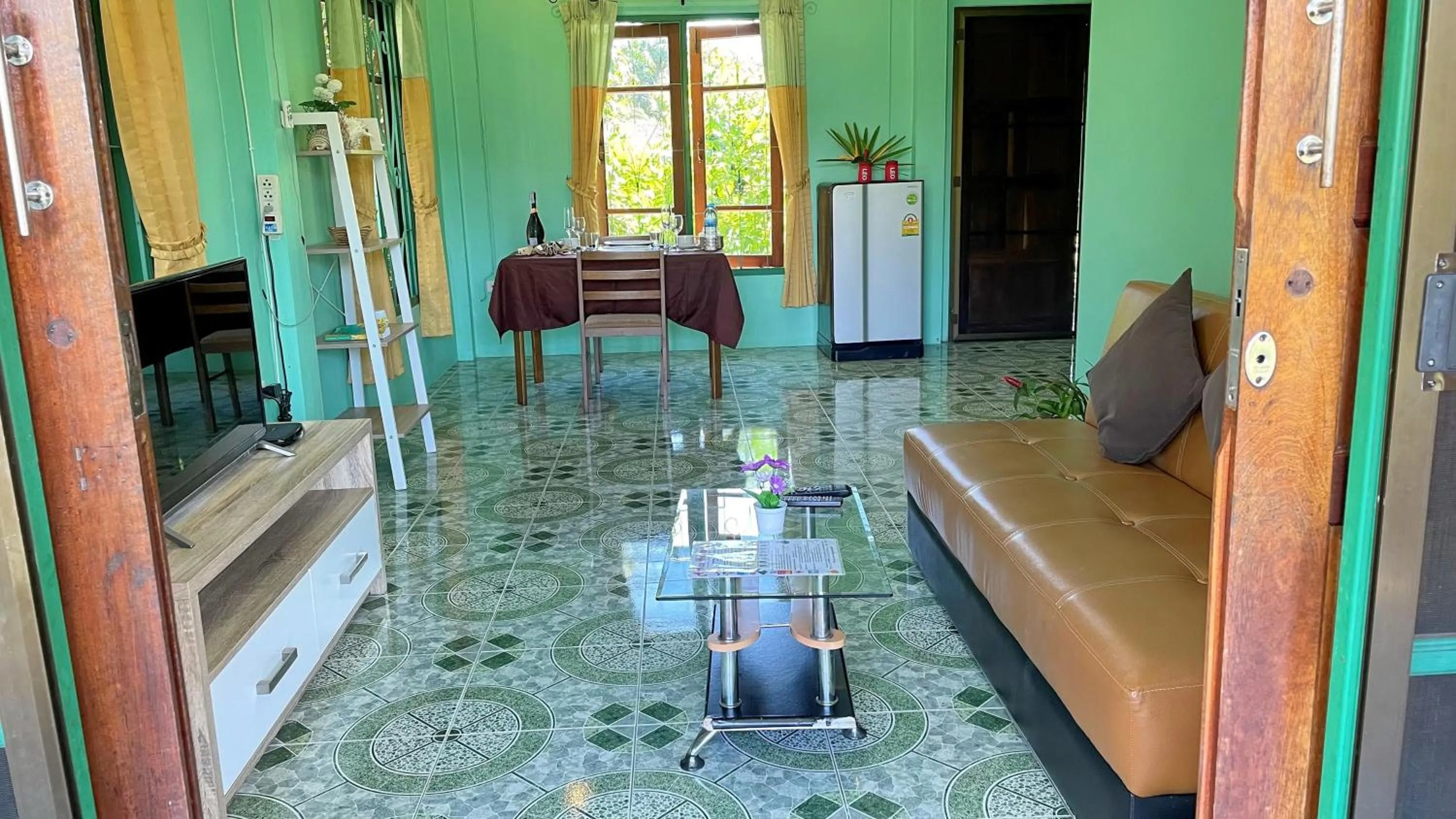 Living room in Swiss Chalet Garden, Pool Resort