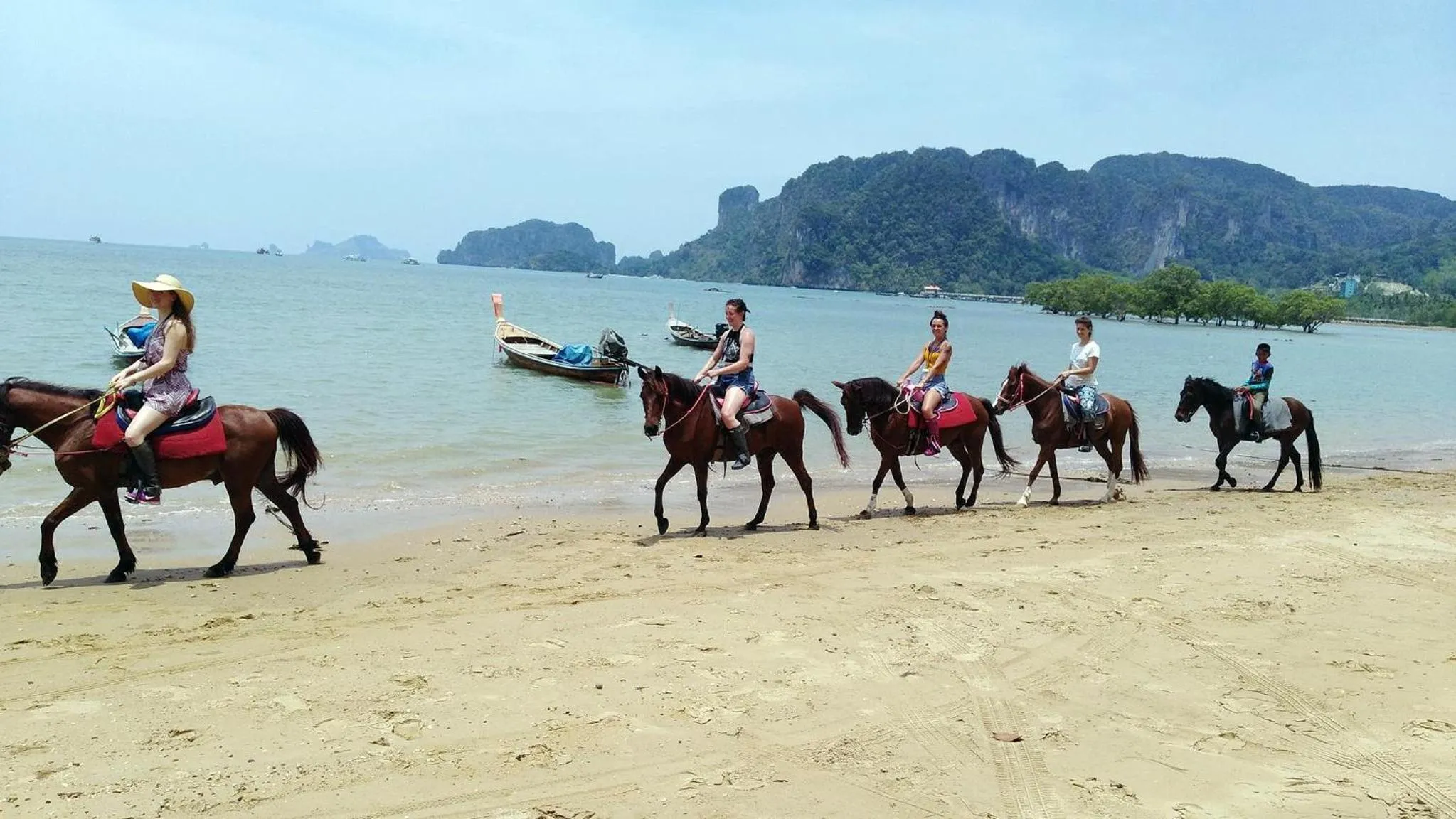 Horse-riding in Swiss Chalet Garden, Pool Resort