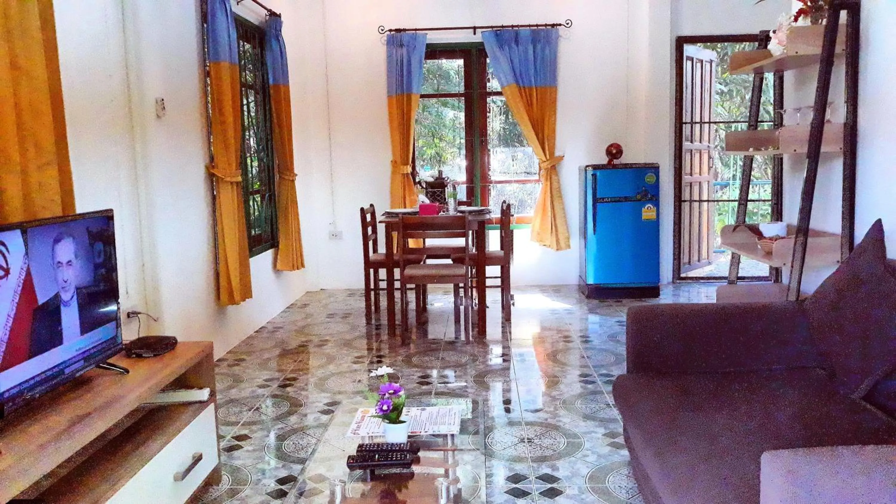 TV and multimedia in Swiss Chalet Garden, Pool Resort