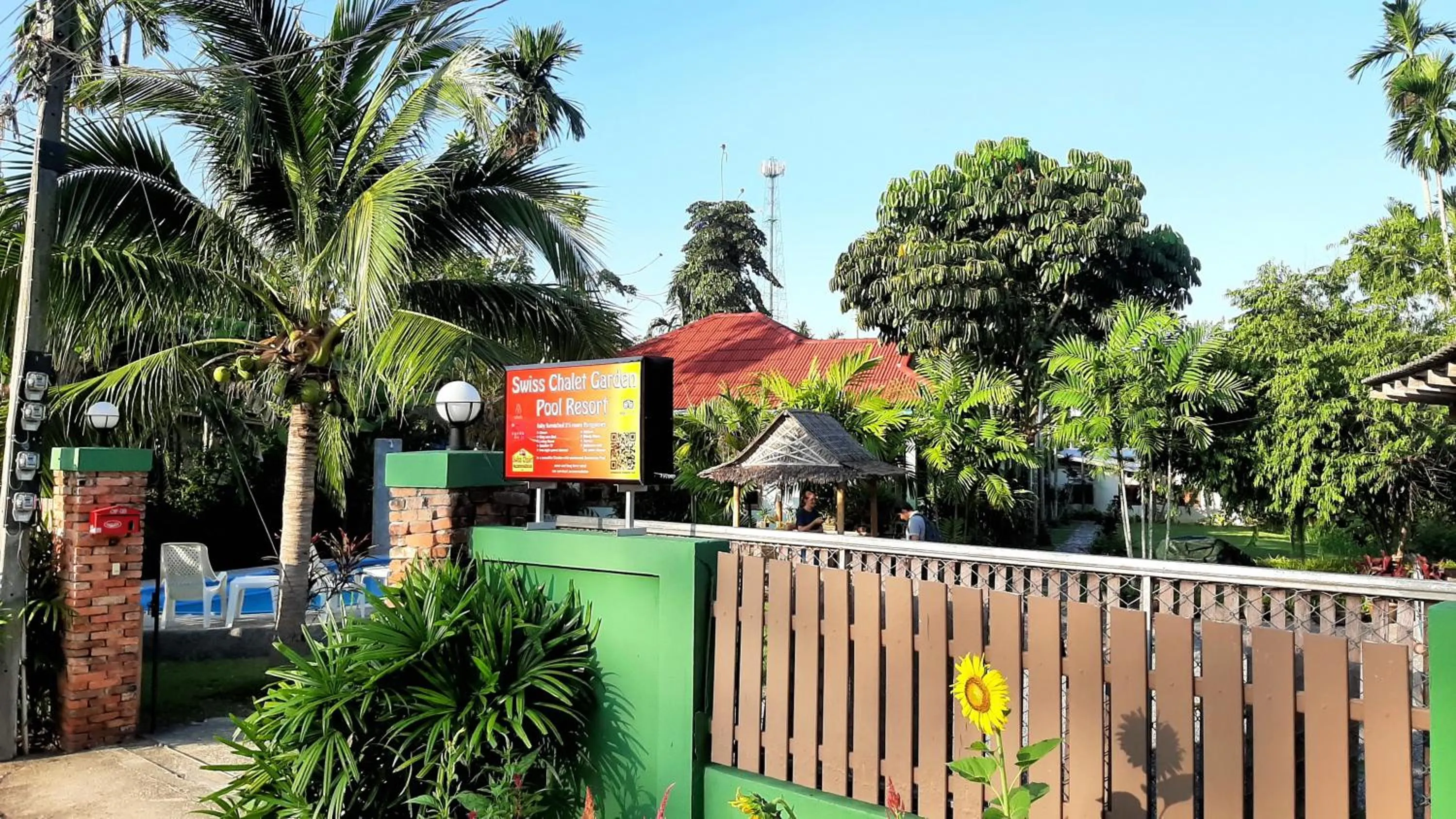 Parking in Swiss Chalet Garden, Pool Resort