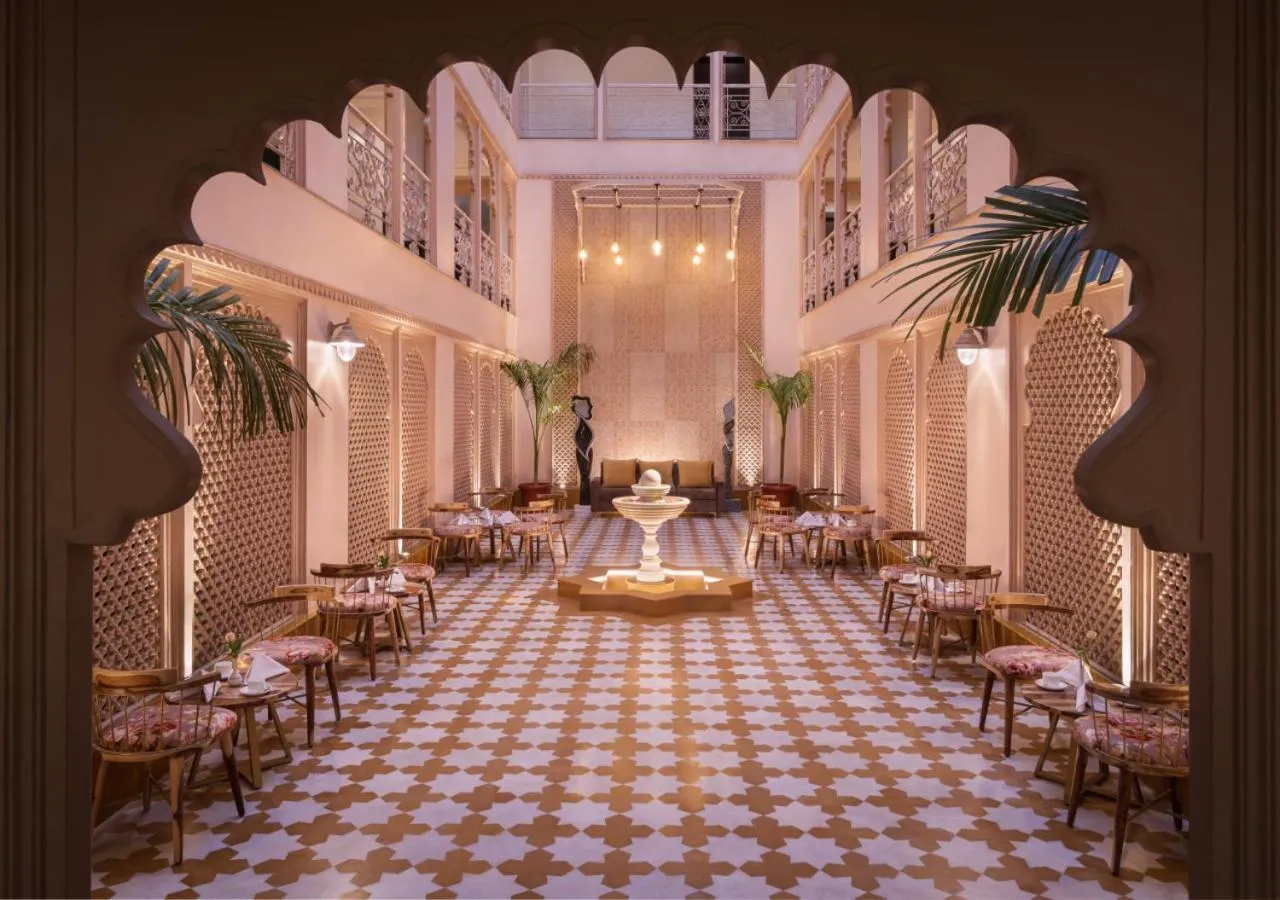 Seating area in juSTa Ssatva Resort, Udaipur