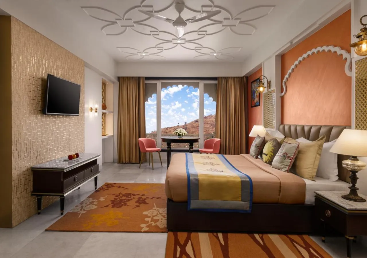 Bedroom, Bed in juSTa Ssatva Resort, Udaipur