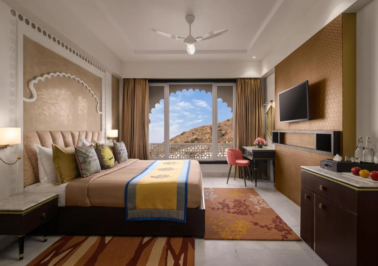 Bedroom, Bed in juSTa Ssatva Resort, Udaipur