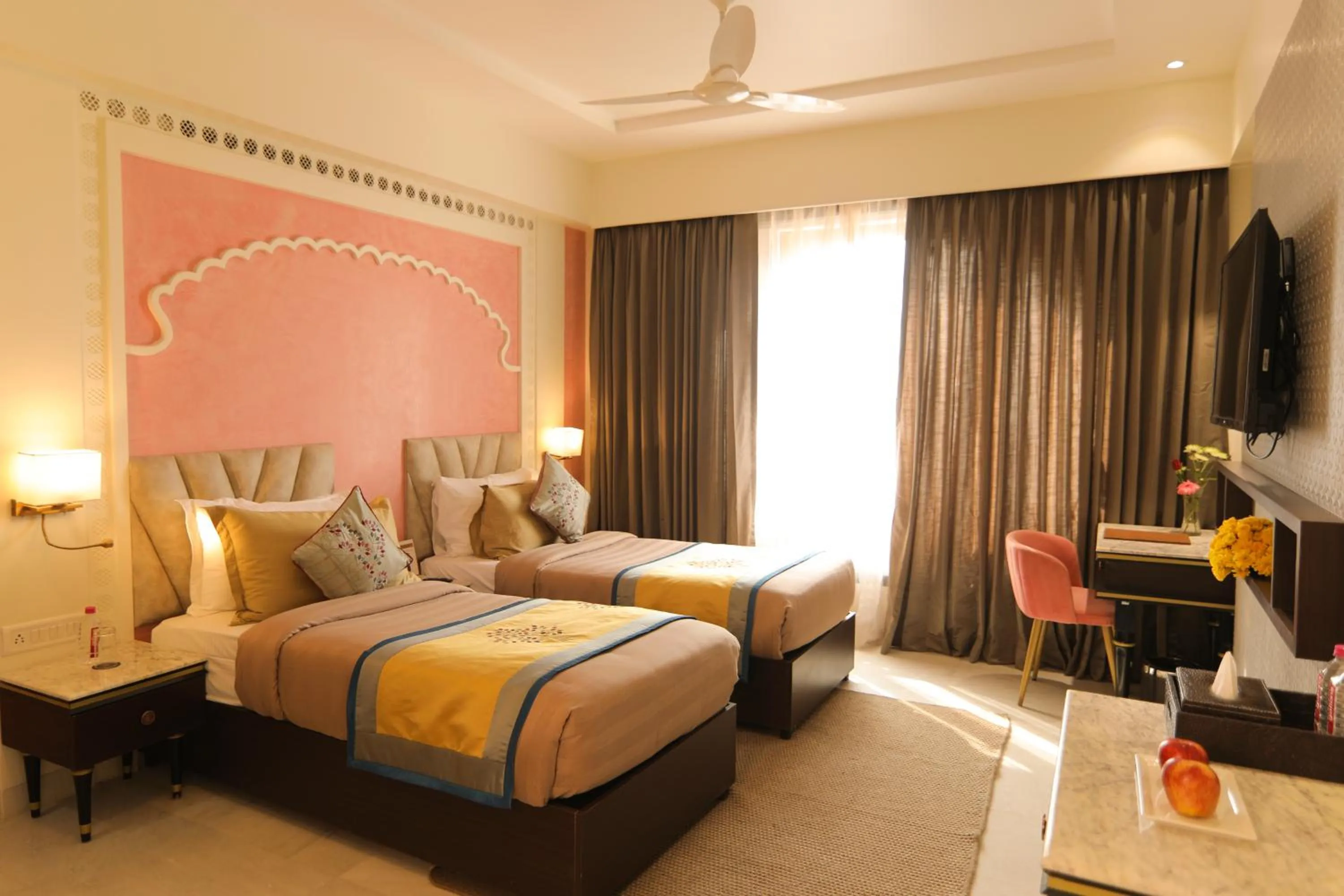 Guests, Bed in juSTa Ssatva Resort, Udaipur