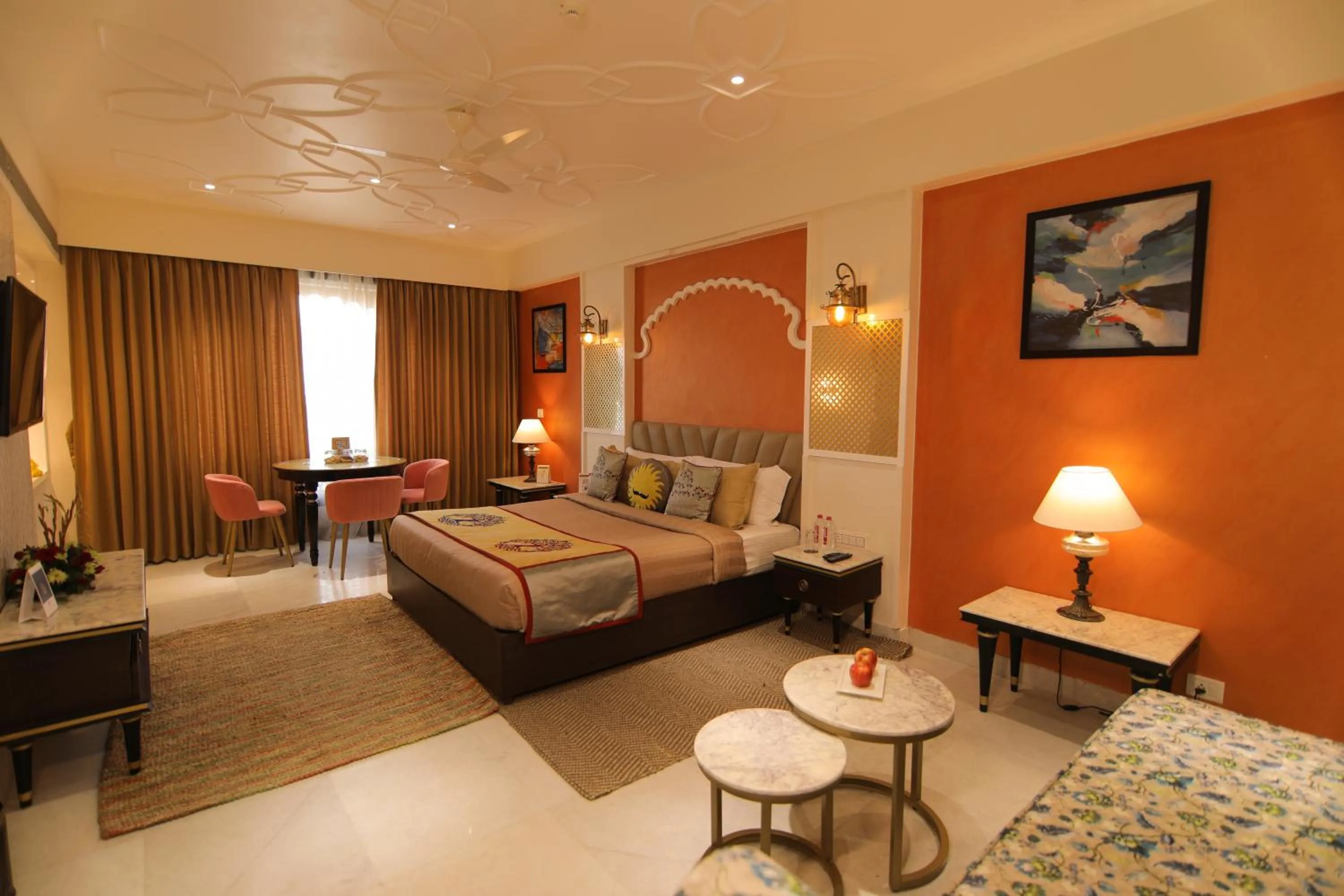 Bed in juSTa Ssatva Resort, Udaipur