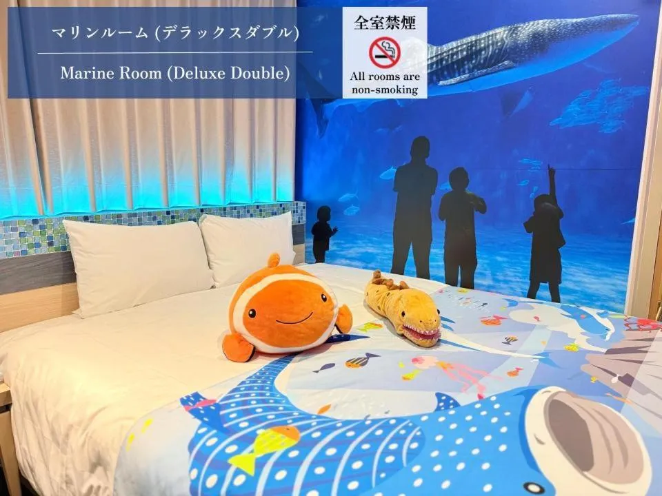 Bed in Henn na Hotel Premier Kagoshima Tenmonkan