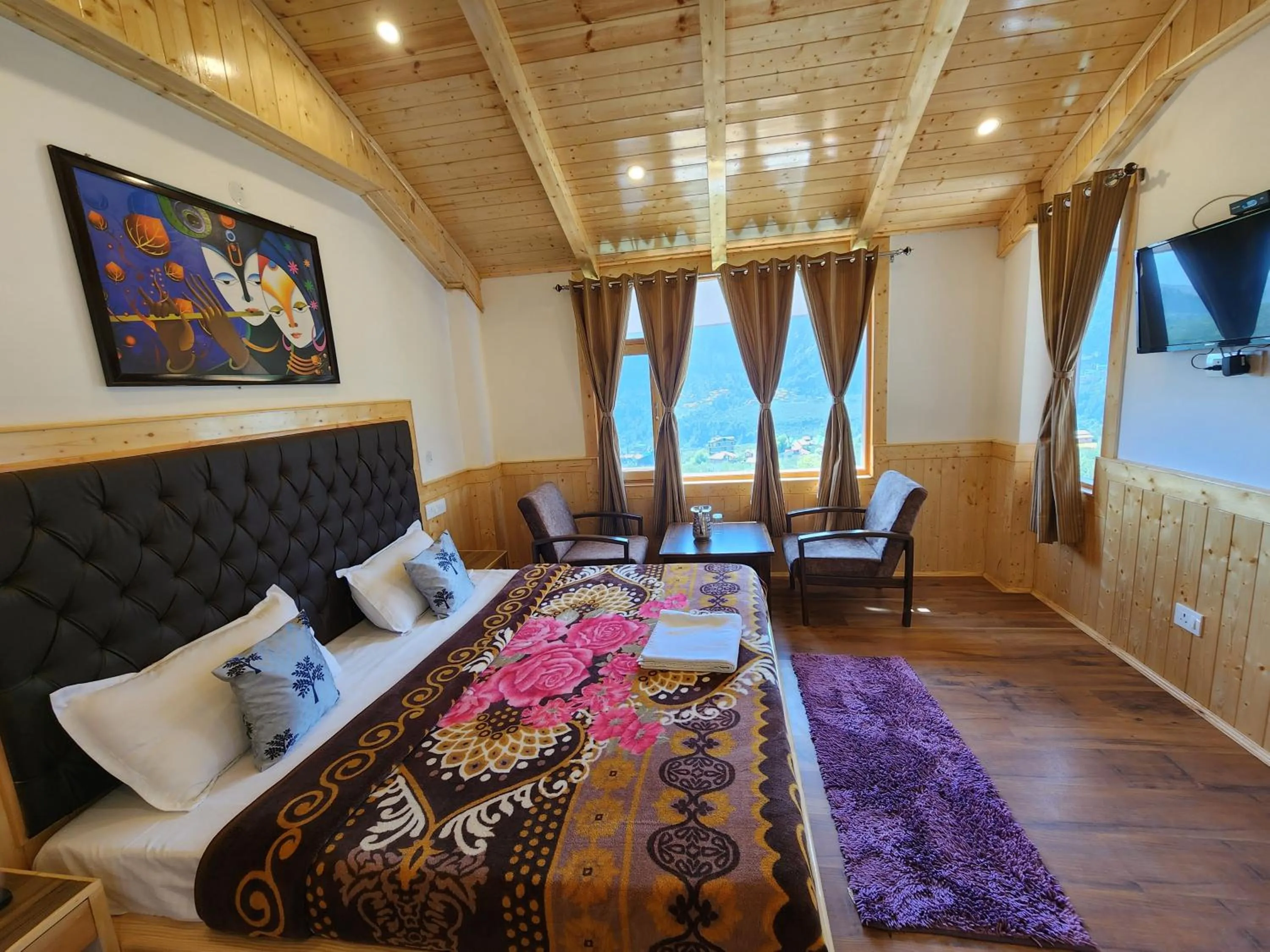 Bedroom in Luxury Planet Resort Manali