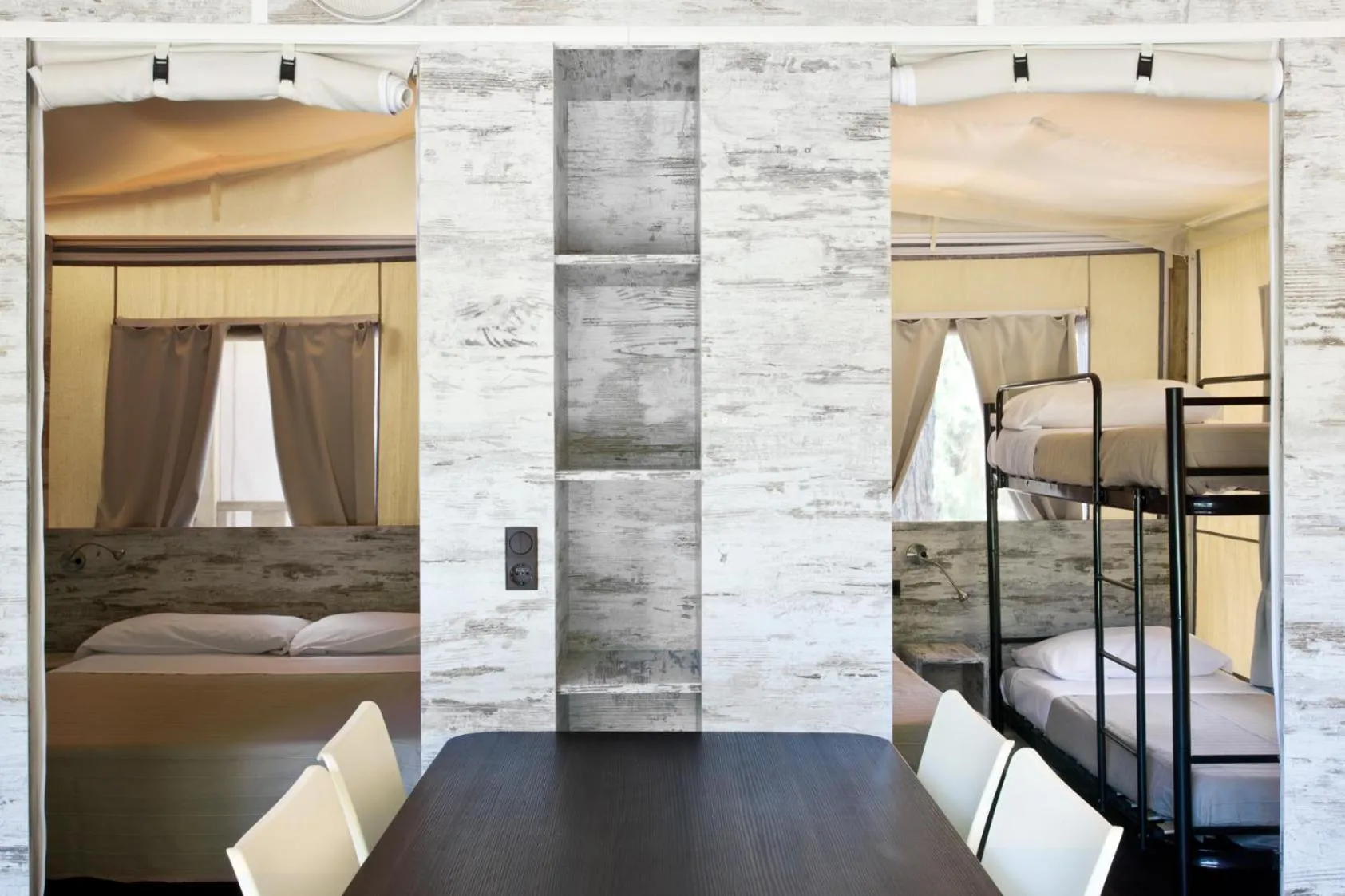 Property building, Bed in Camping Village Rocchette