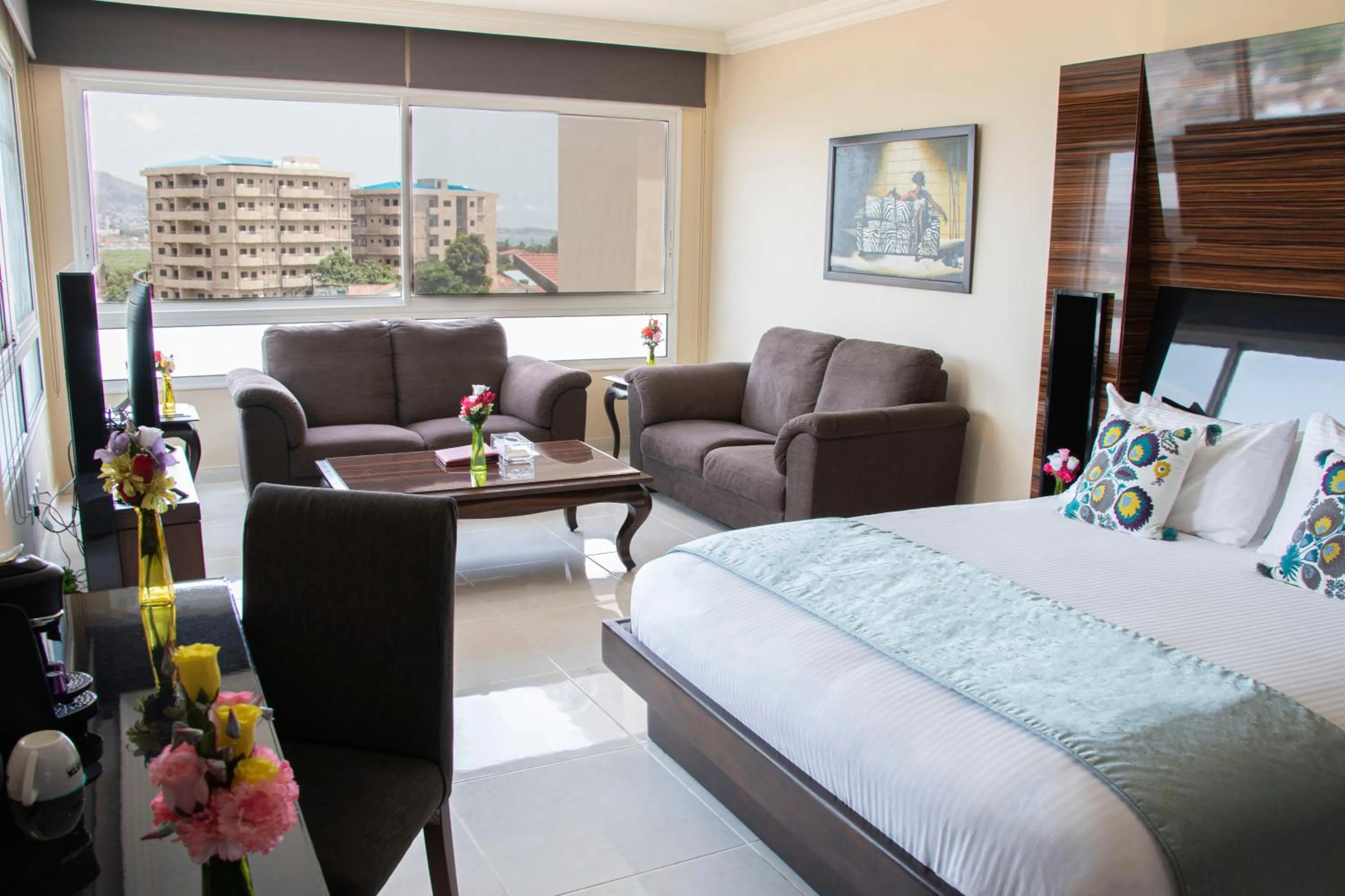 Bedroom, Bed in Home Suites Boutique Hotel Freetown