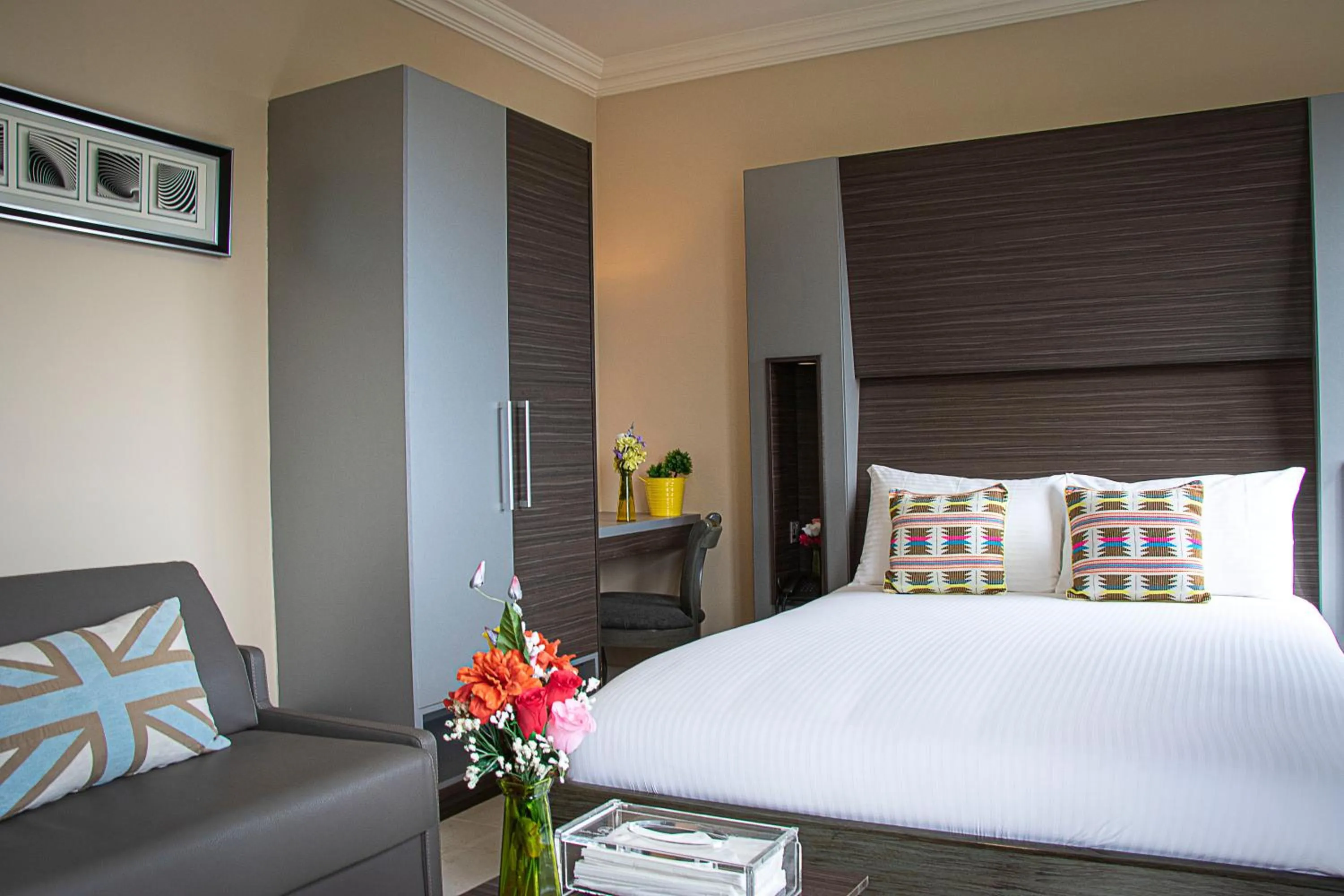 Bedroom, Bed in Home Suites Boutique Hotel Freetown