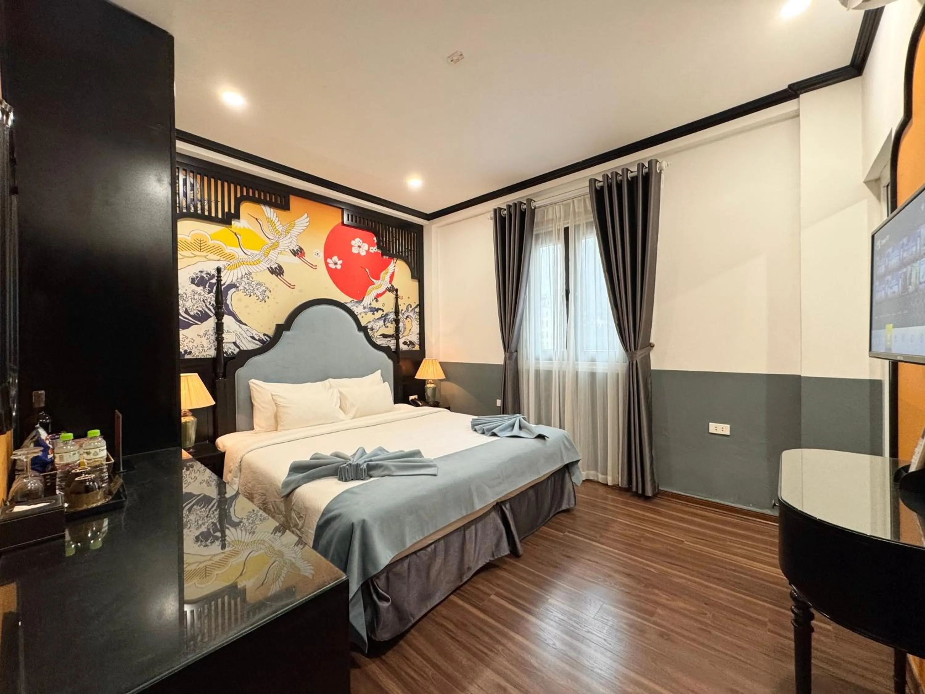Photo of the whole room, Bed in Hanoi Elpis Hotel & Spa