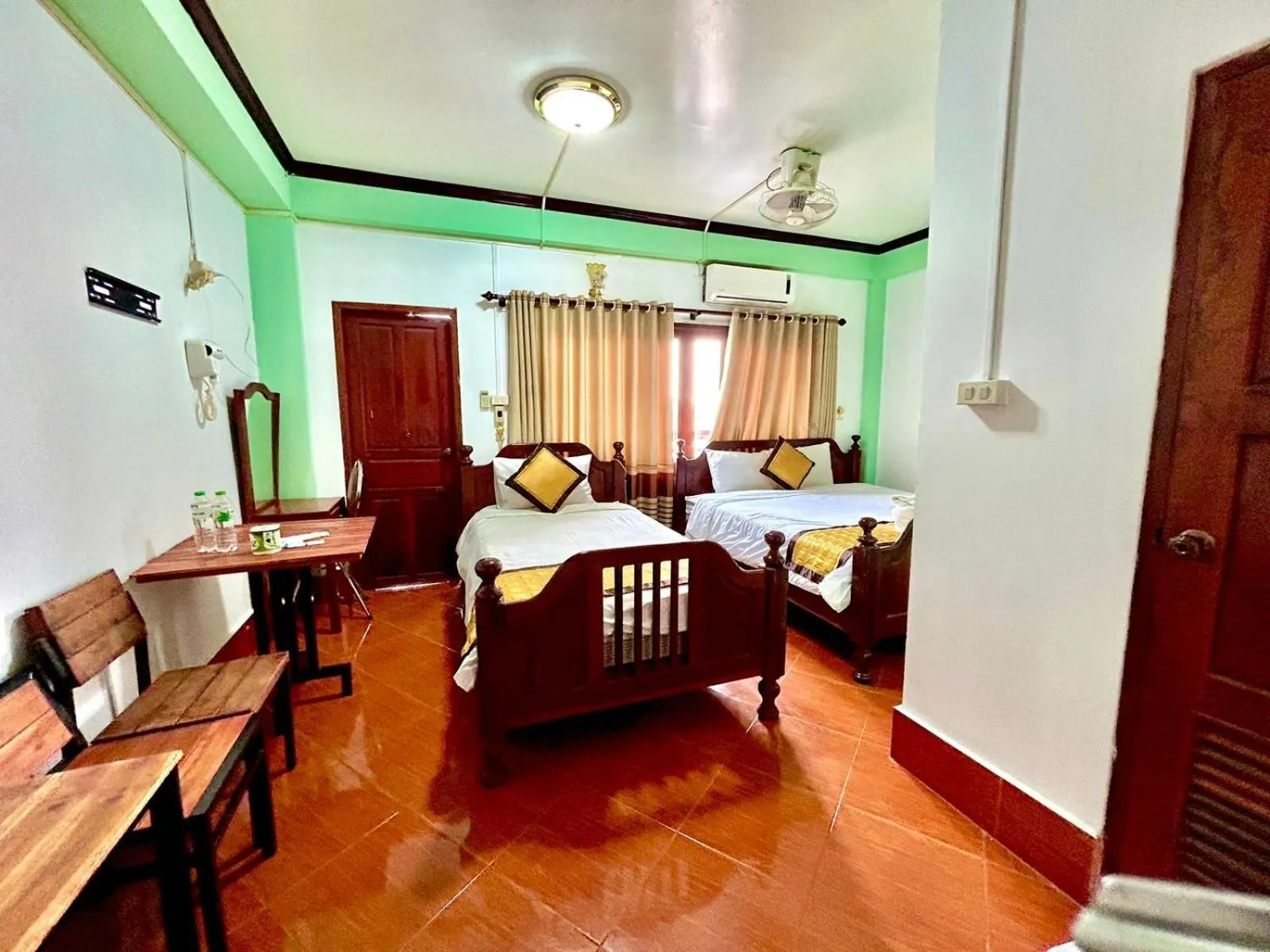 Bed in Bountang Mountain View Riverside Hotel