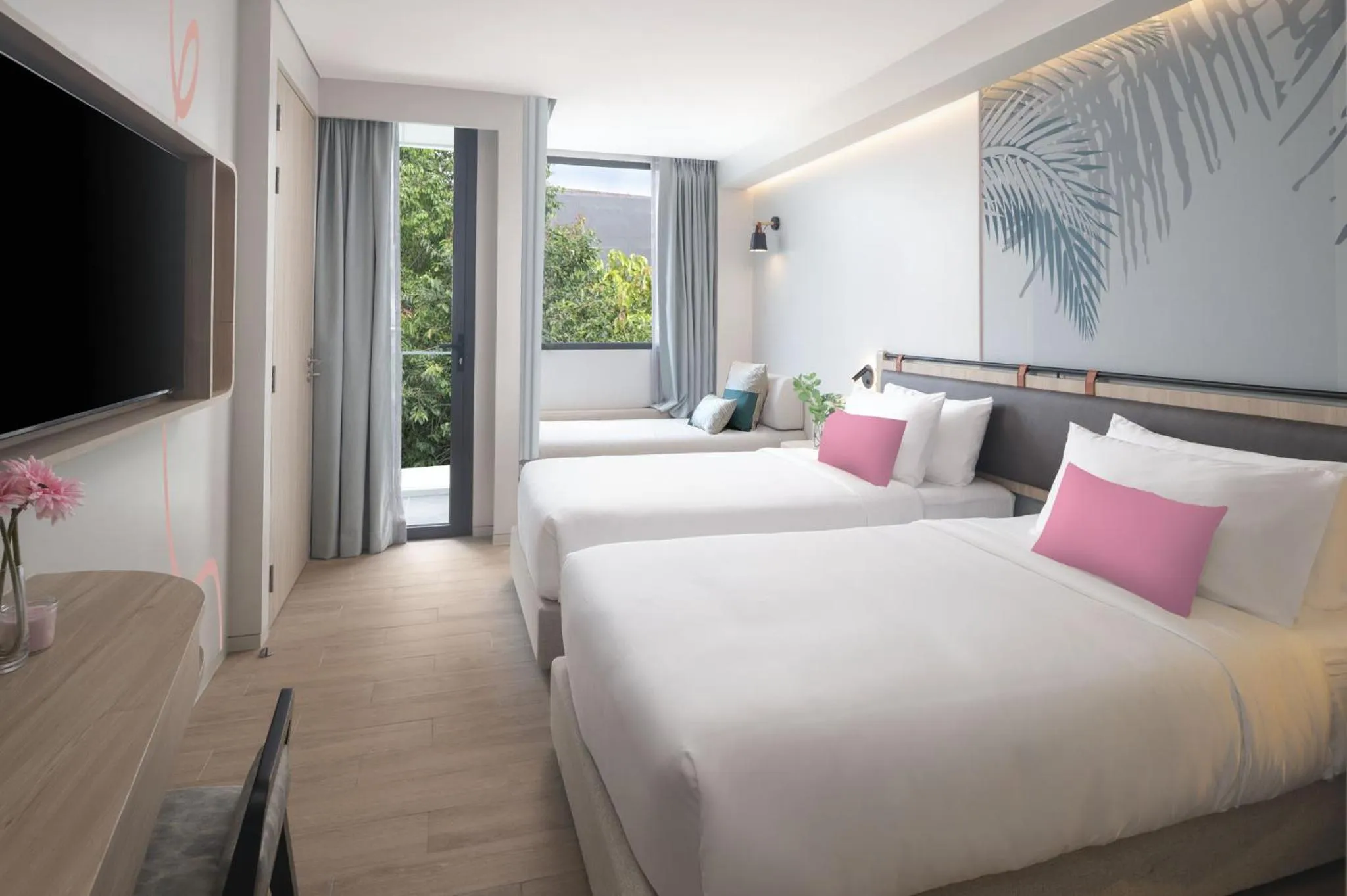 Bed in JonoX Phuket Karon Hotel