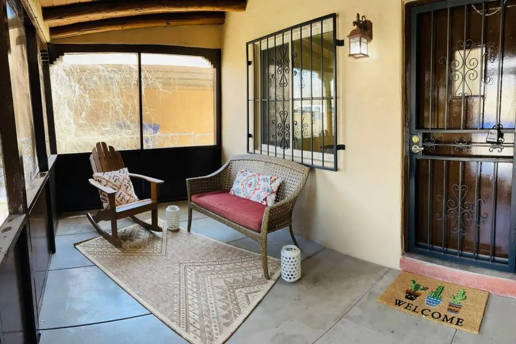 Patio in Vintage charm vacation home with modern comforts near Old Town