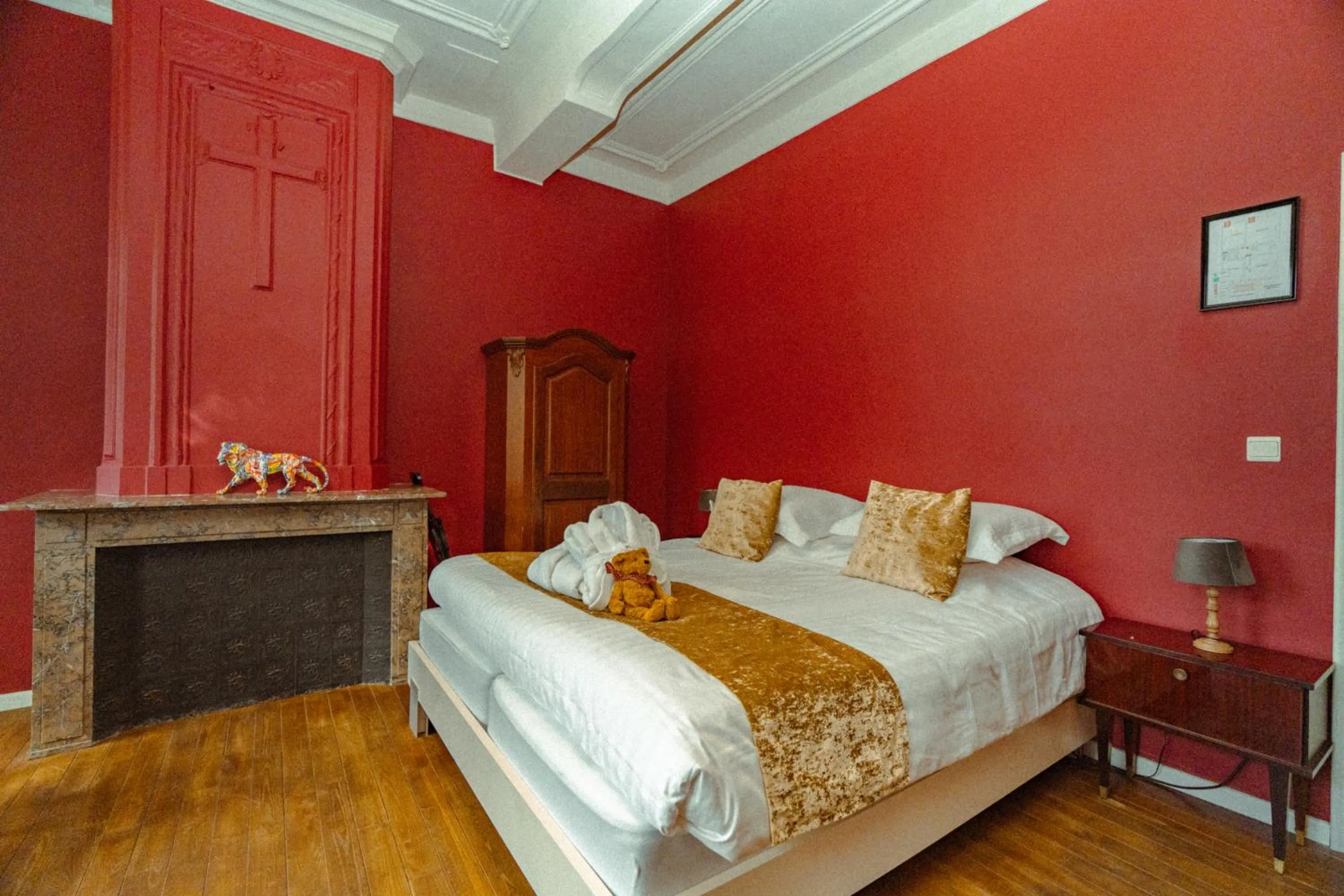 Bed in Hotel Restaurant Steenhuyse