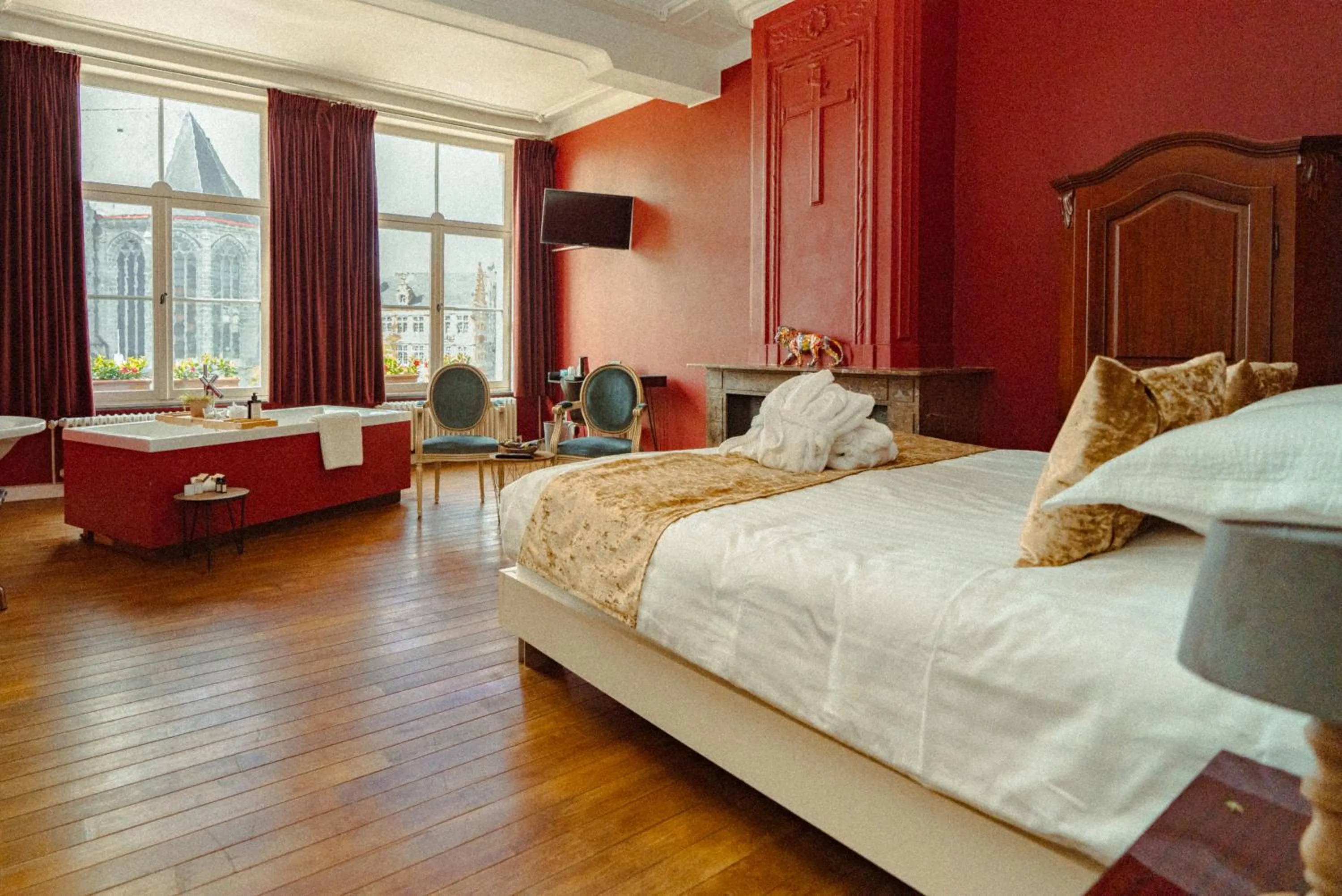 Bed in Hotel Restaurant Steenhuyse