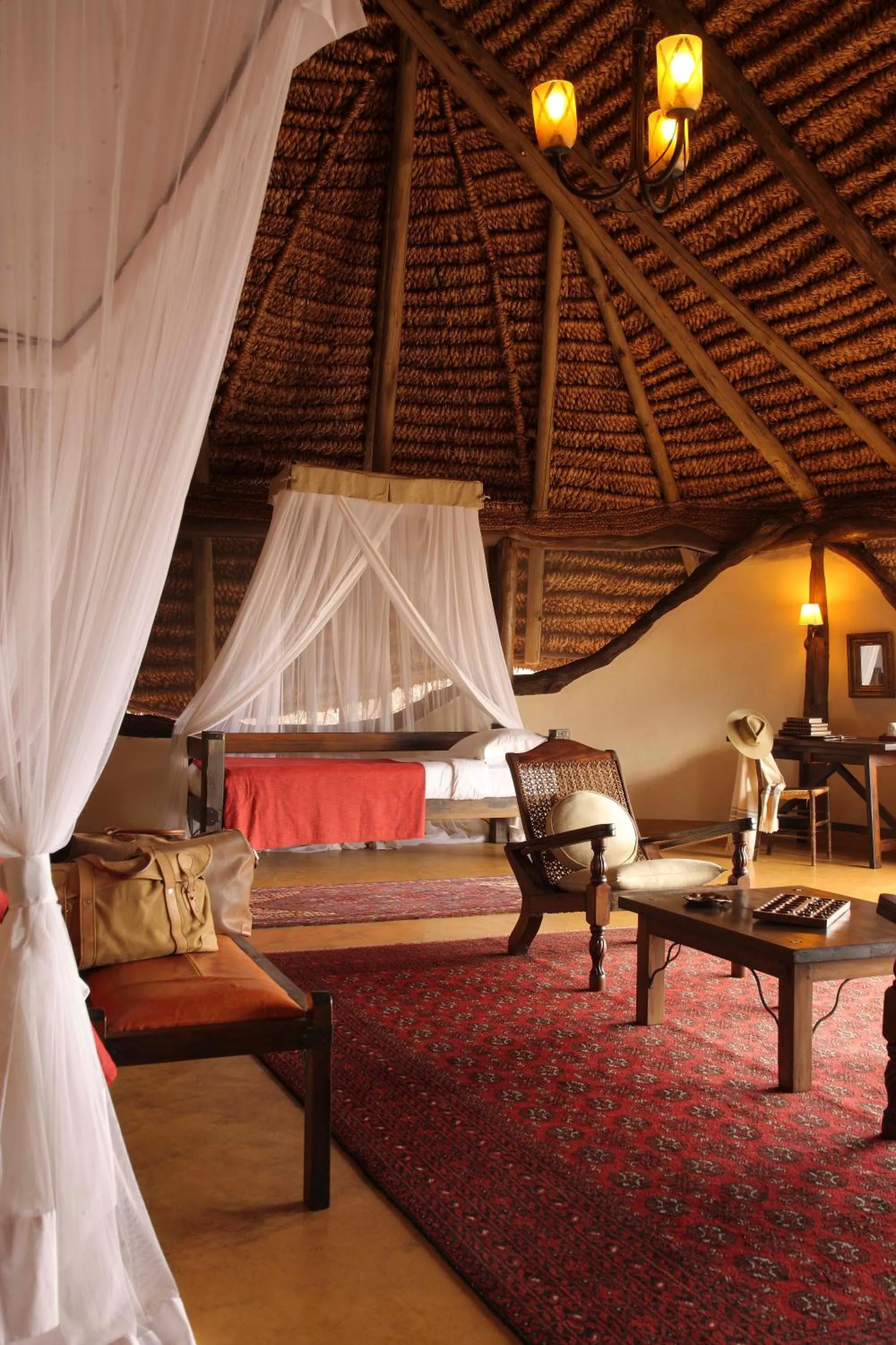 Bed in Elewana Elsa's Kopje