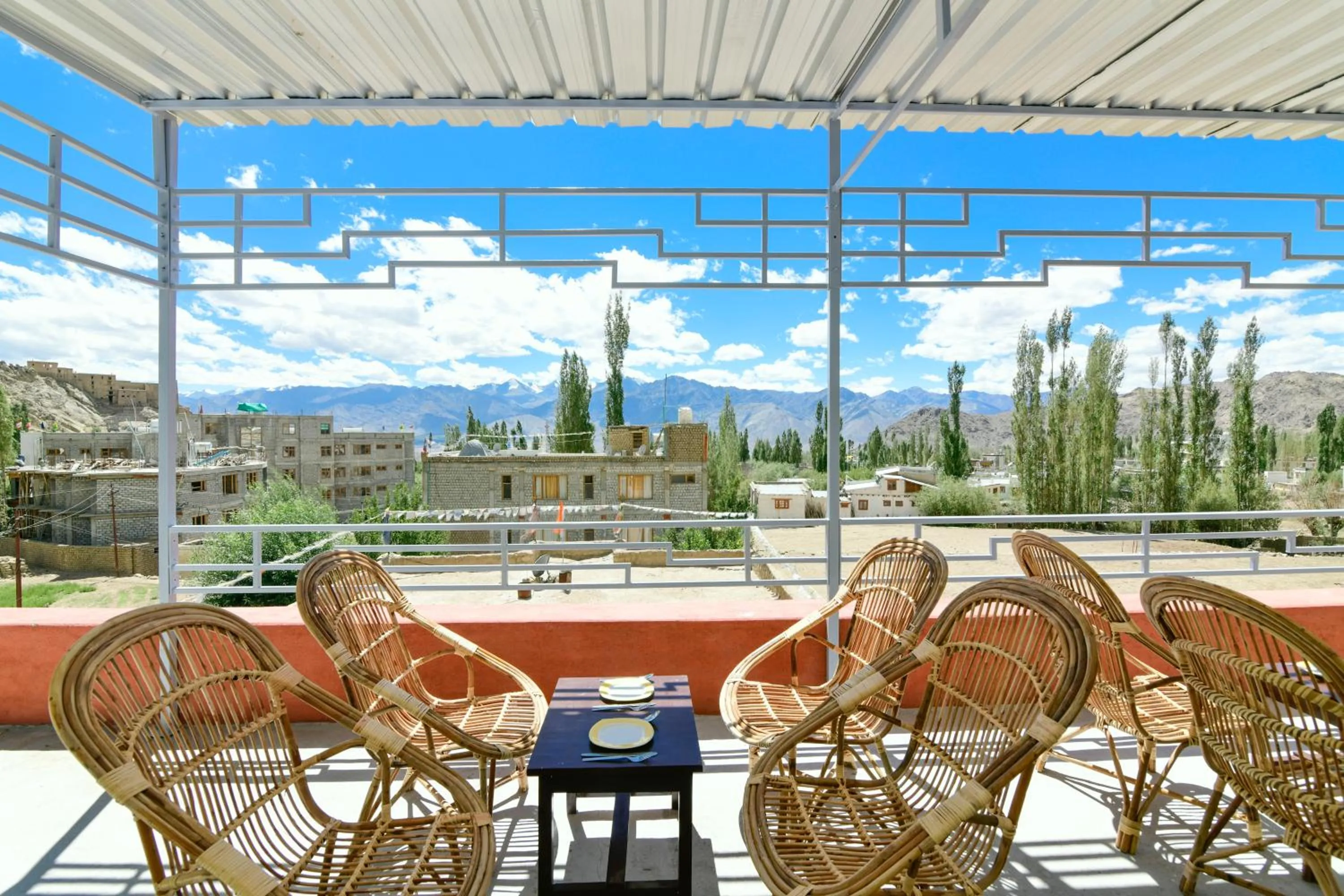 Balcony/Terrace in Raybo Hostel - Serene stay with 5 mins walk from the main market