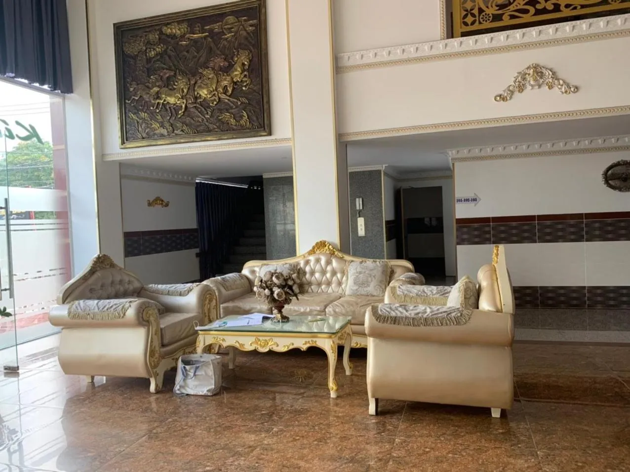 Lobby or reception in Nhan Duc Hotel