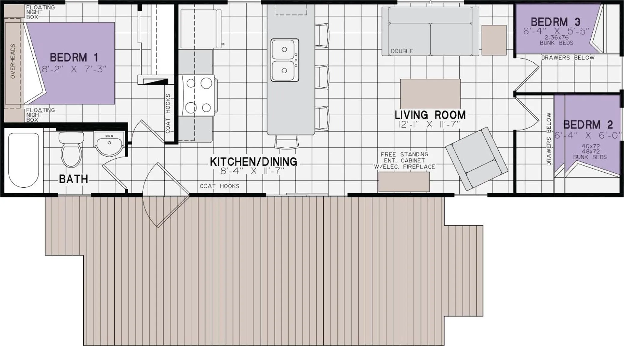 Floor plan in Vine Ridge Resort - Cottages