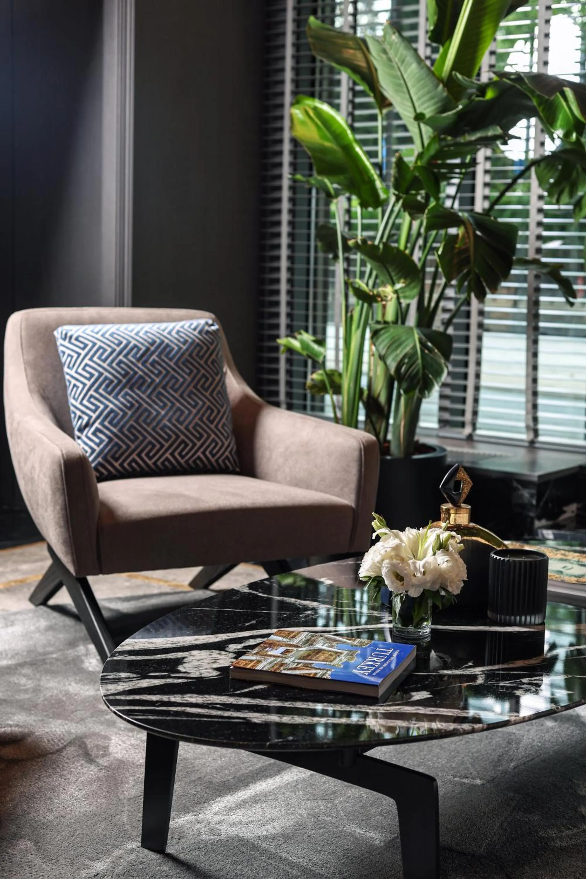 Seating area in The Maestro Hotel