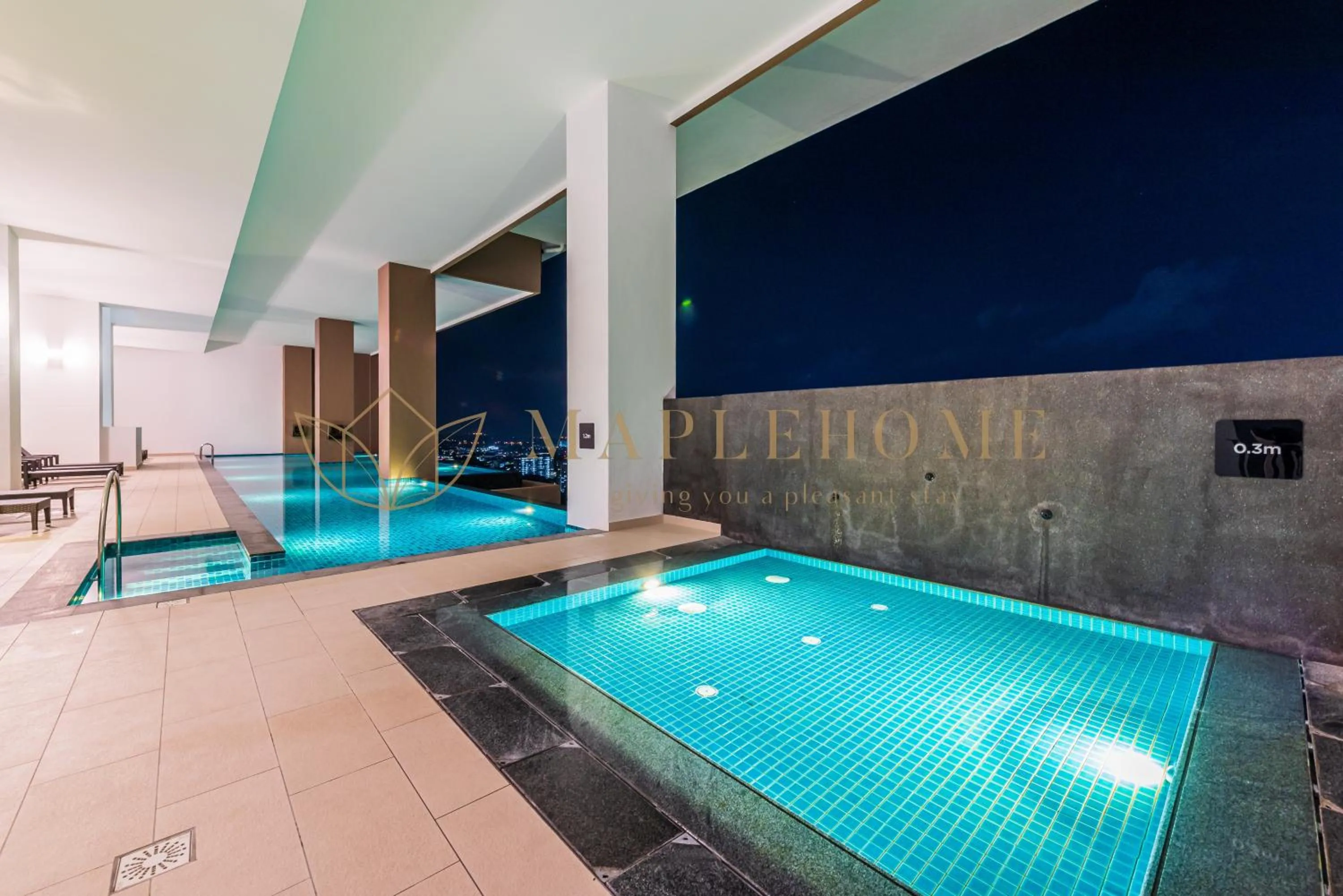 Swimming pool in The Apple Premier Suites Melaka